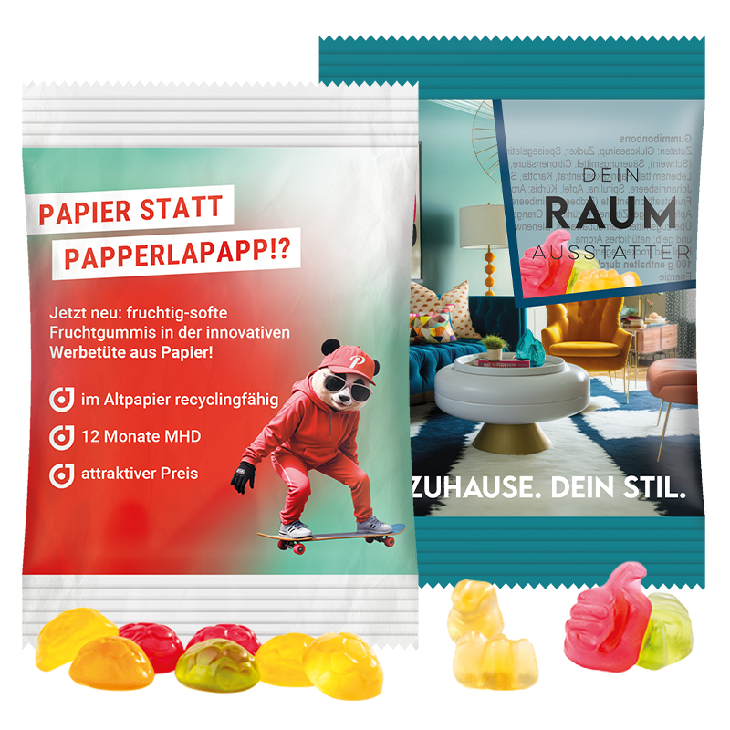 Minitüte 15 g, transparente kompostierbare Folie