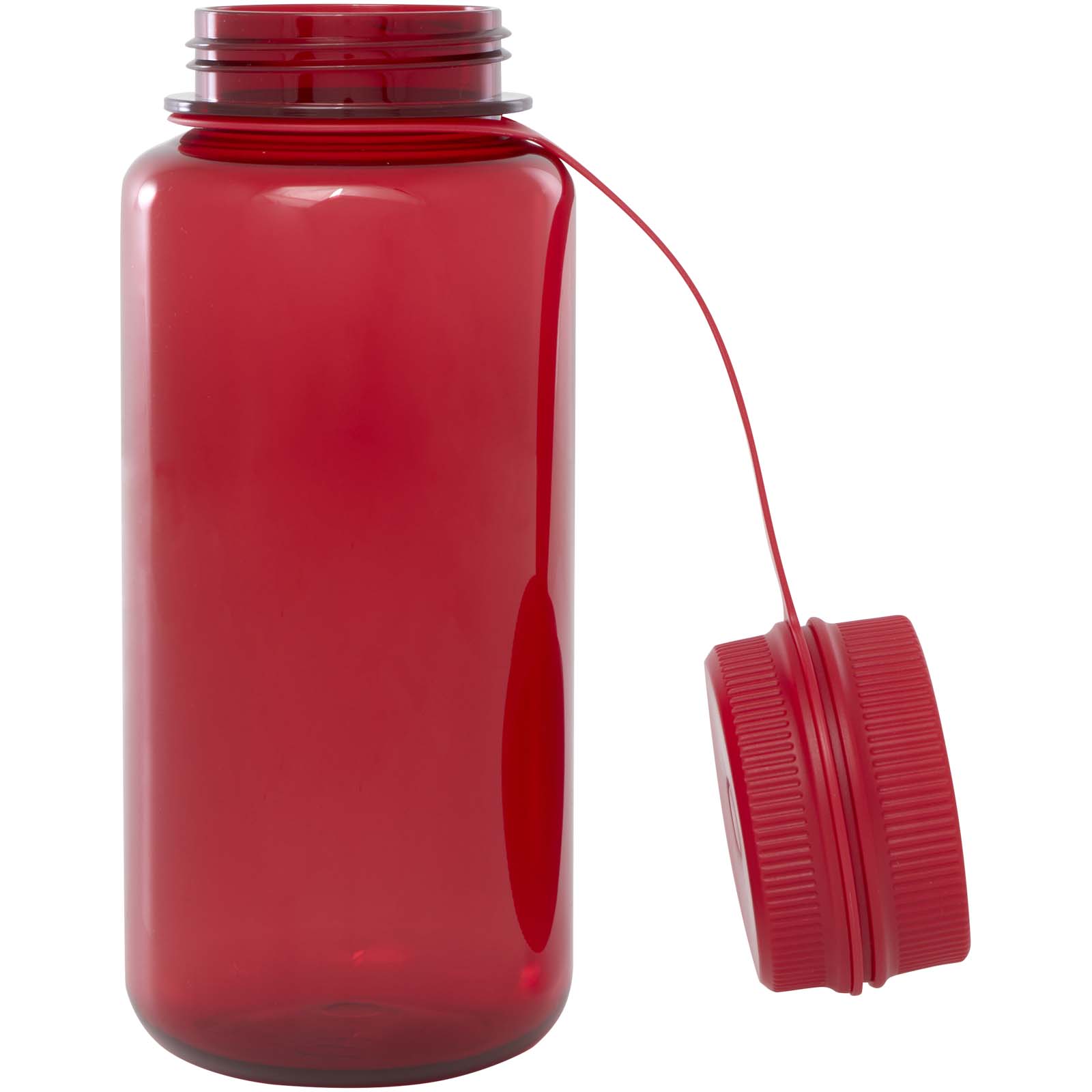 Ryder 900 ml RCS-zertifizierte RPET-Sportflasche mit Multifunktionsdeckel rot
