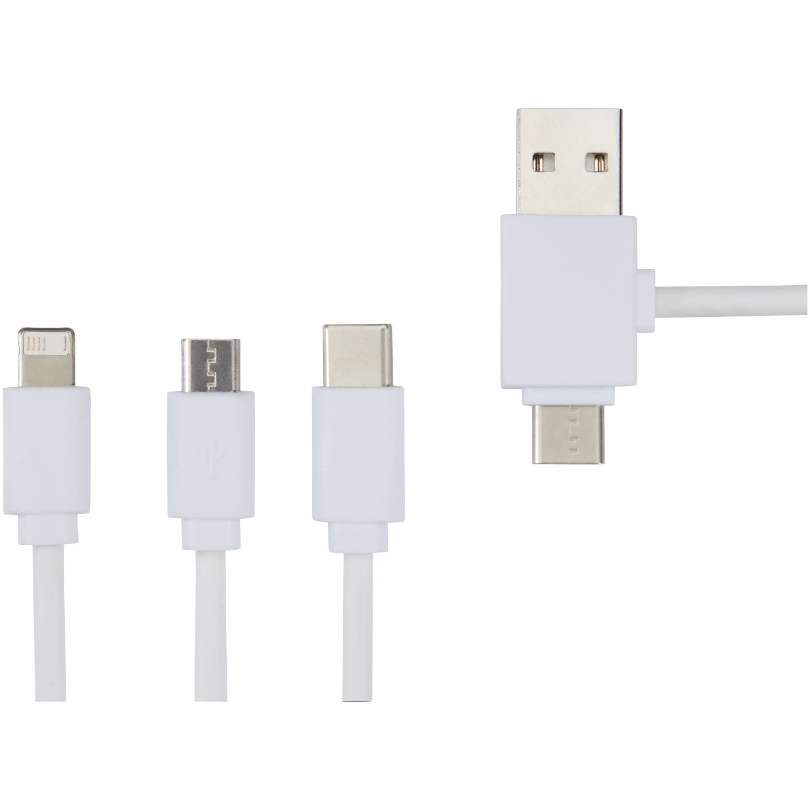 Pure 5-in-1-Ladekabel, antimikrobiell weiss