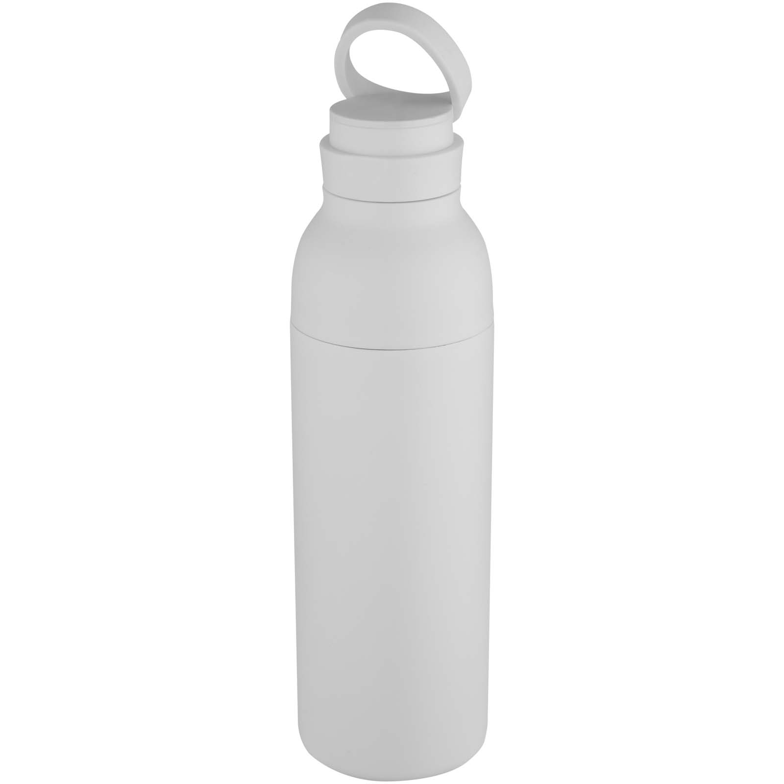 Illuminate 650 ml RCS doppelwandige Isolierflasche aus recyceltem Edelstahl weiss