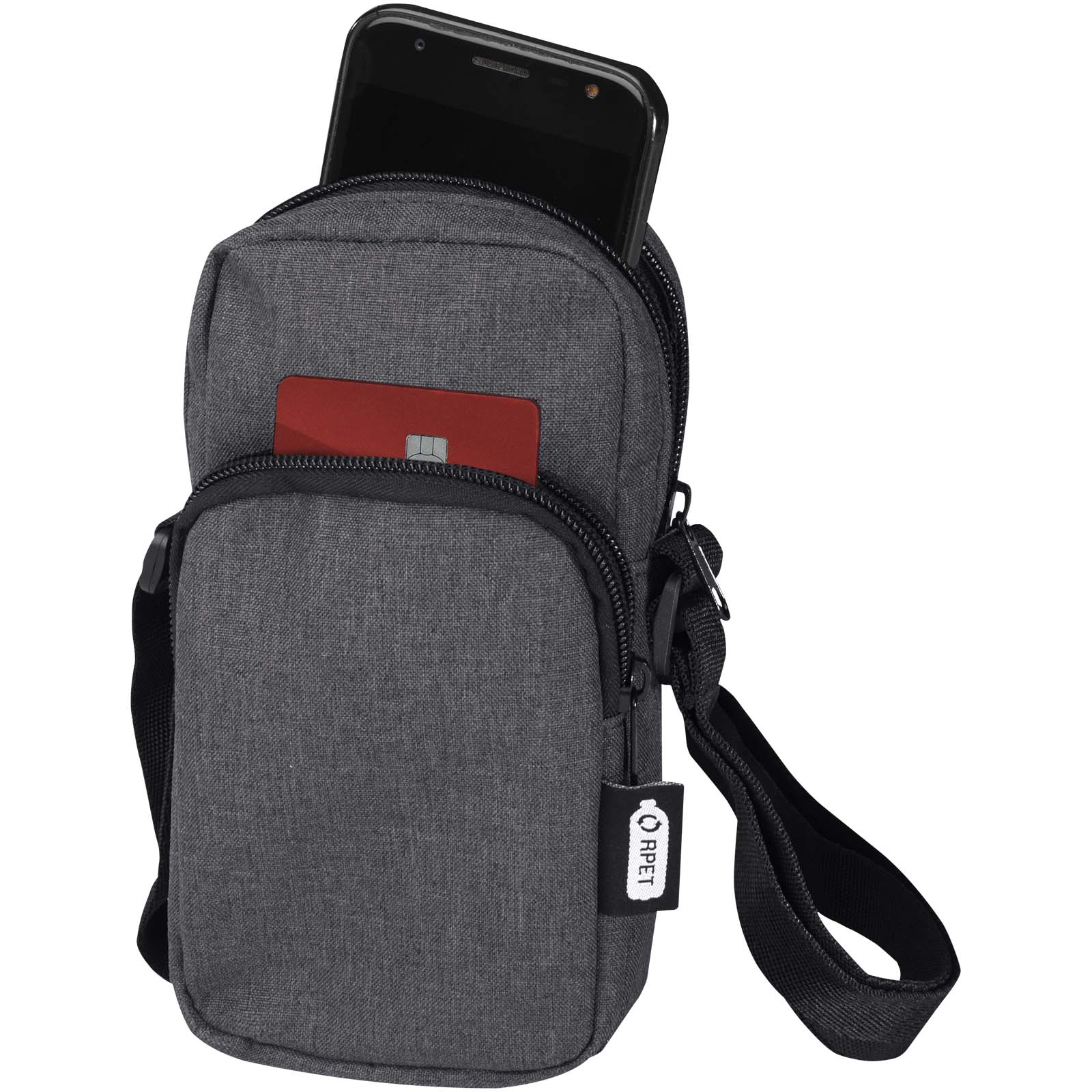 Ross Handytasche aus recyceltem GRS-Material heather charcoal