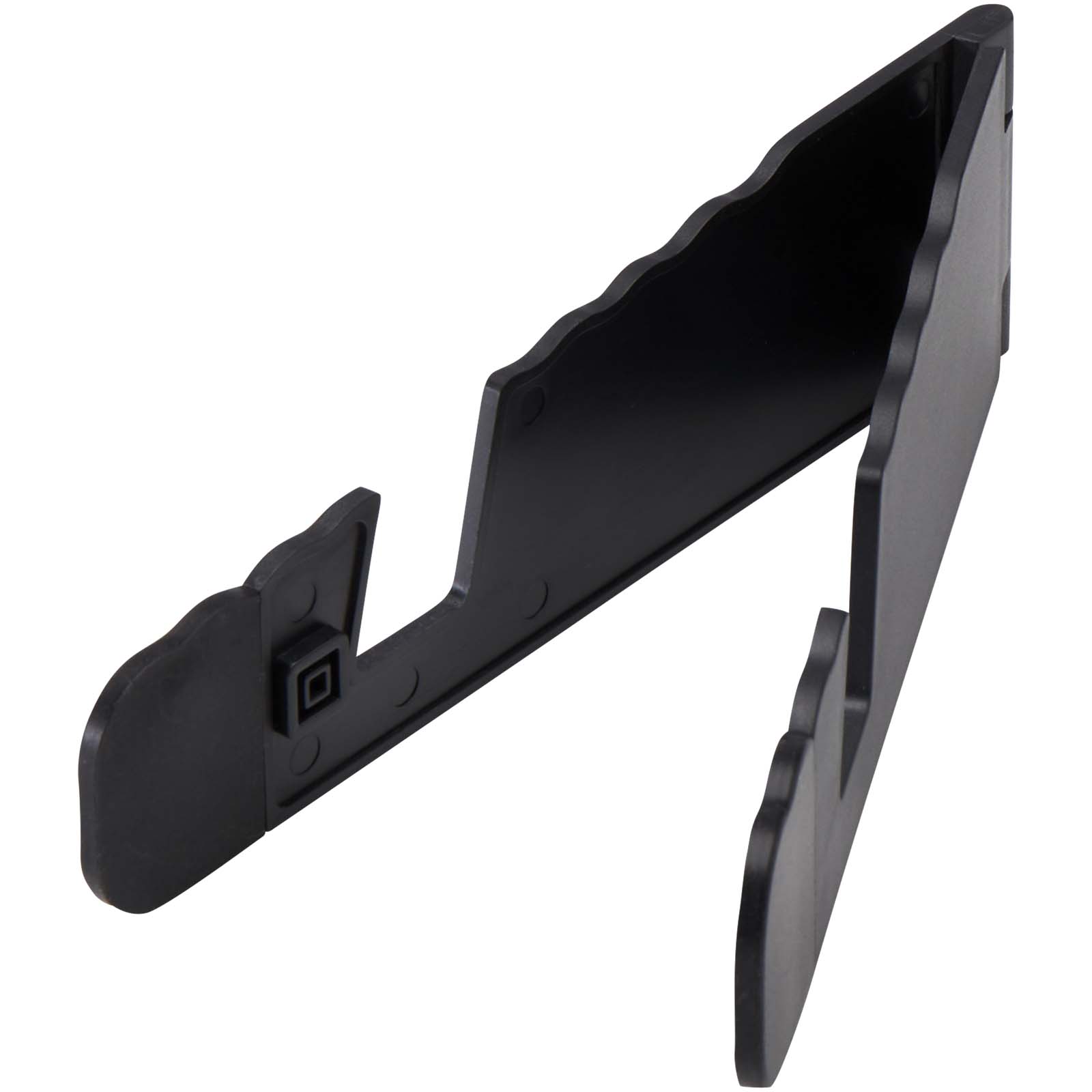 Buna faltbare Tablet- und Smartphonehalterung aus recyceltem Kunststoff schwarz