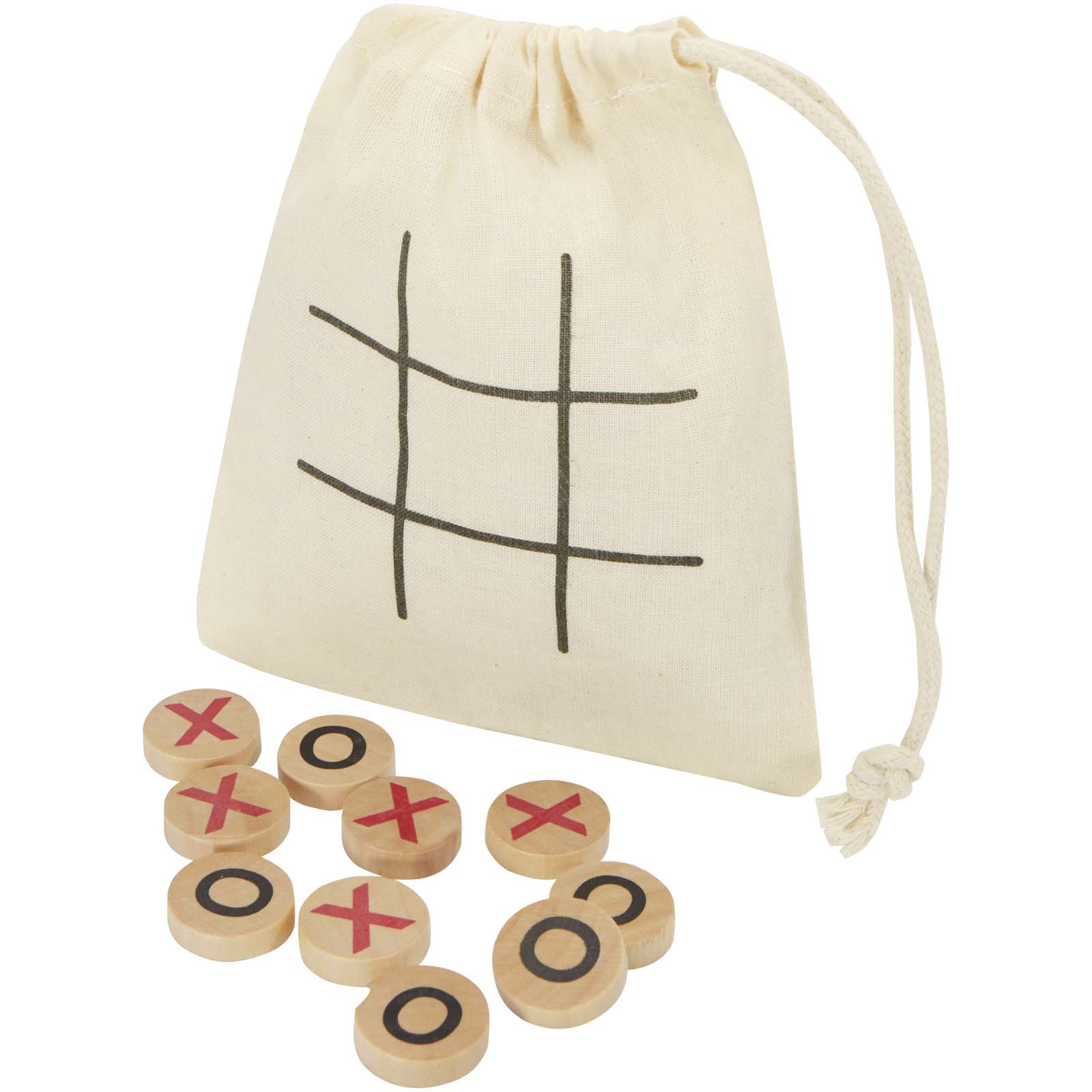 Whorl Tic-Tac-Toe Spiel aus Holz natur