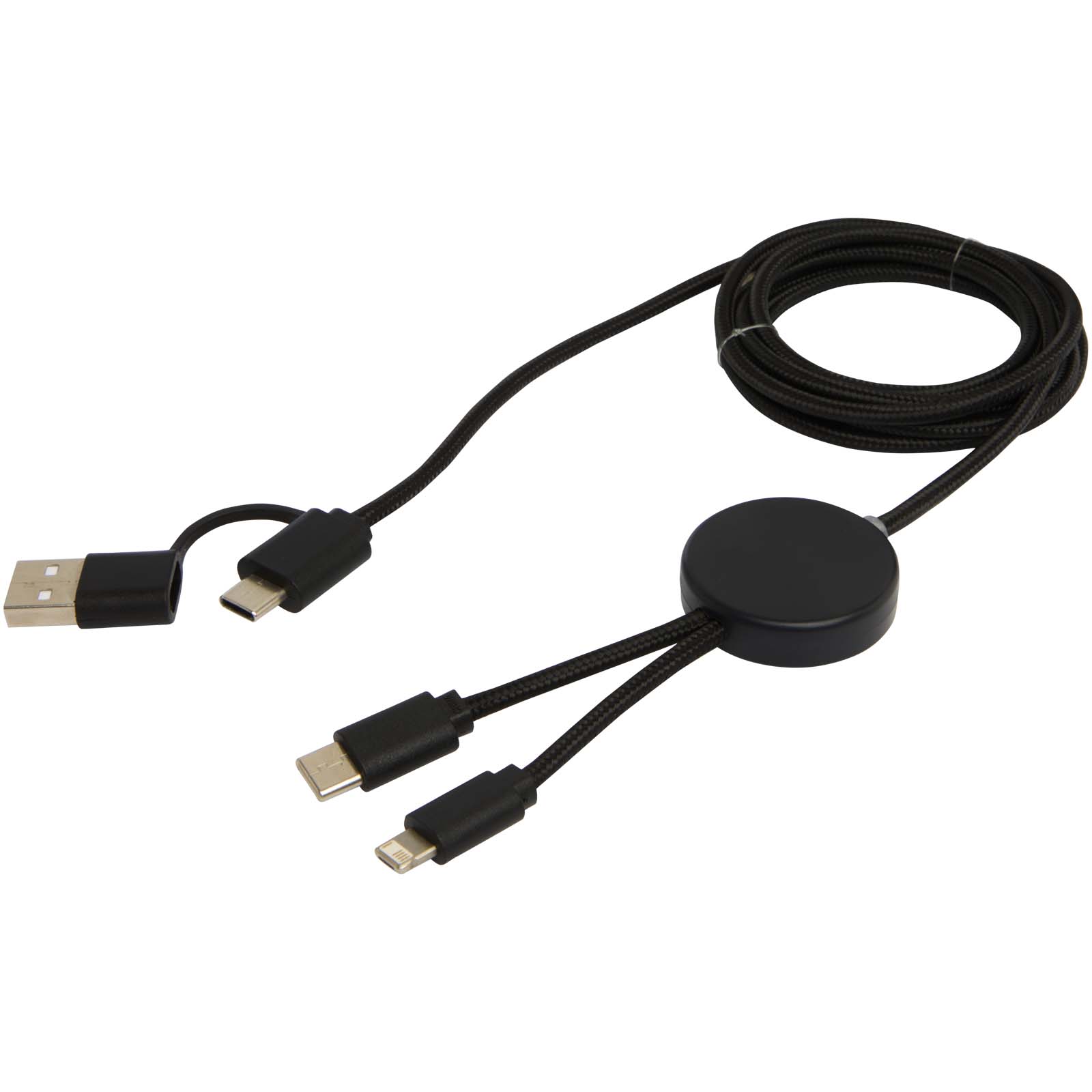 Citala 150 cm 5-in-1 Kabel aus recyceltem Kunststoff für Datenübertragung und 27W Schnellladung schwarz