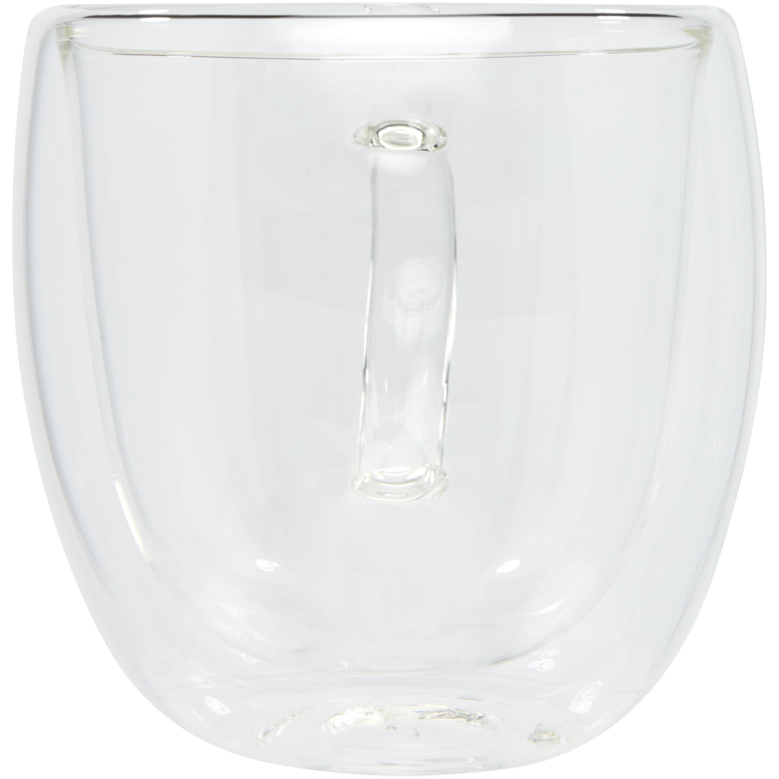 Manti 2-teiliger 250 ml doppelwandiger Glasbecher mit Bambusuntersetzer transparent, natural