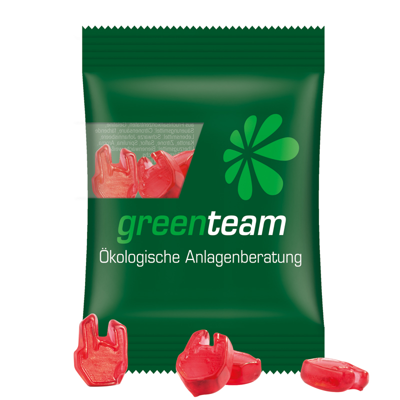 Minitüte Sonderform, 15 g, Folie kompostierbar, Trolli Fruchtgummi