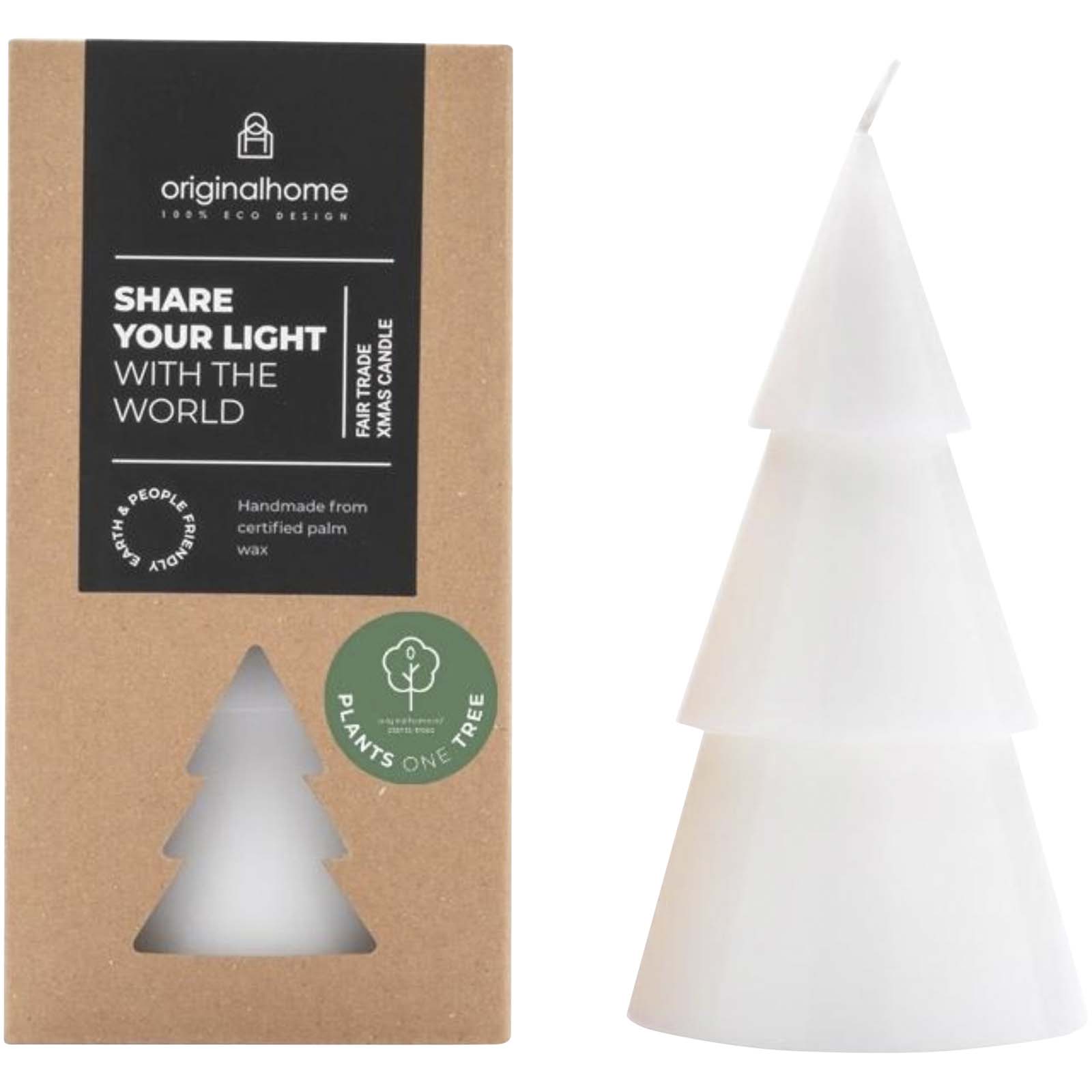Originalhome Weihnachtsbaum Kerze L weiss