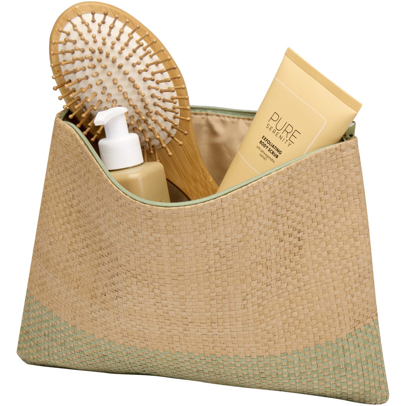 Rhythm Strohpapier Beutel mit Reißverschluss, 3 l heather grün