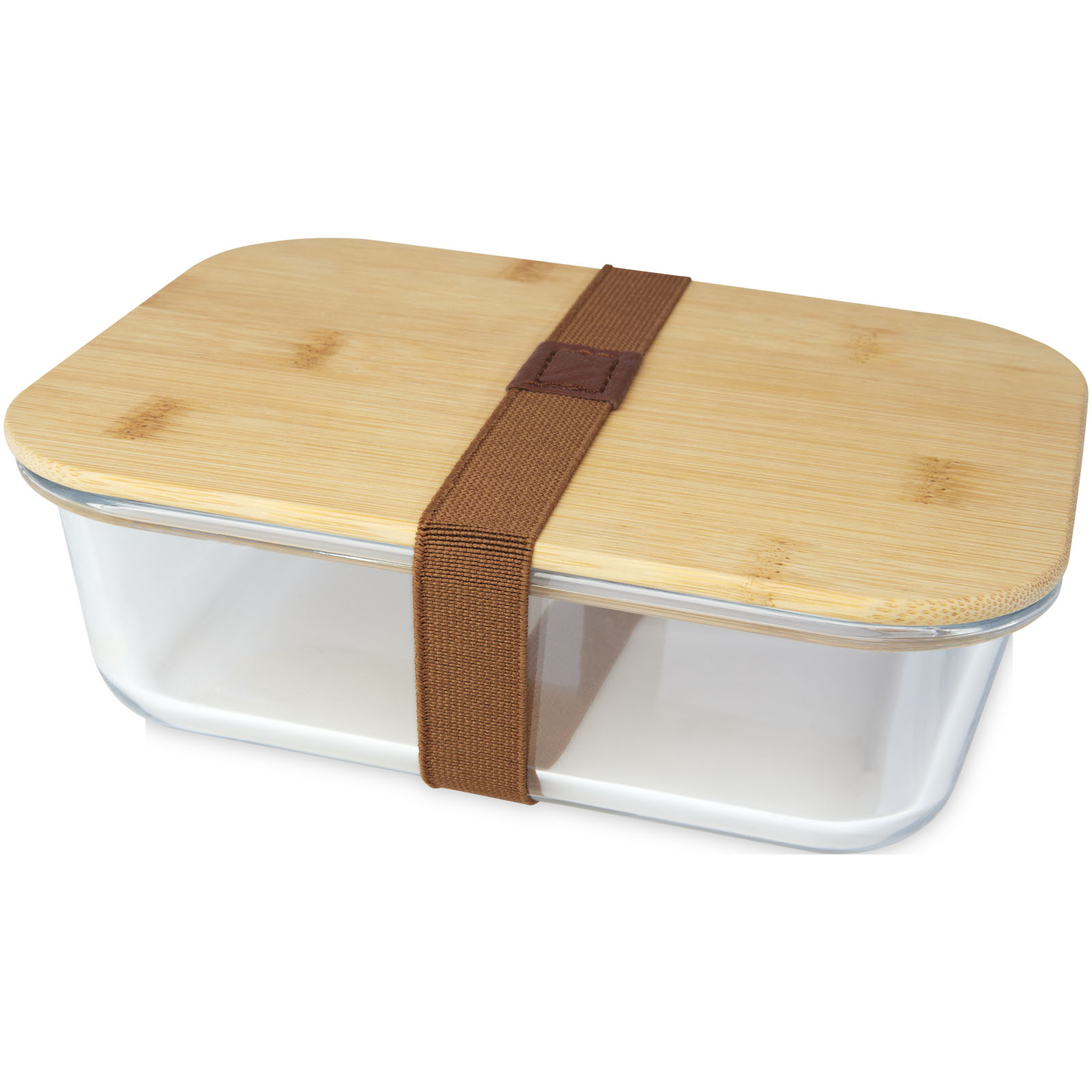 Roby 1000 ml Glas Lunchbox mit Bambusdeckel natural, transparent klar