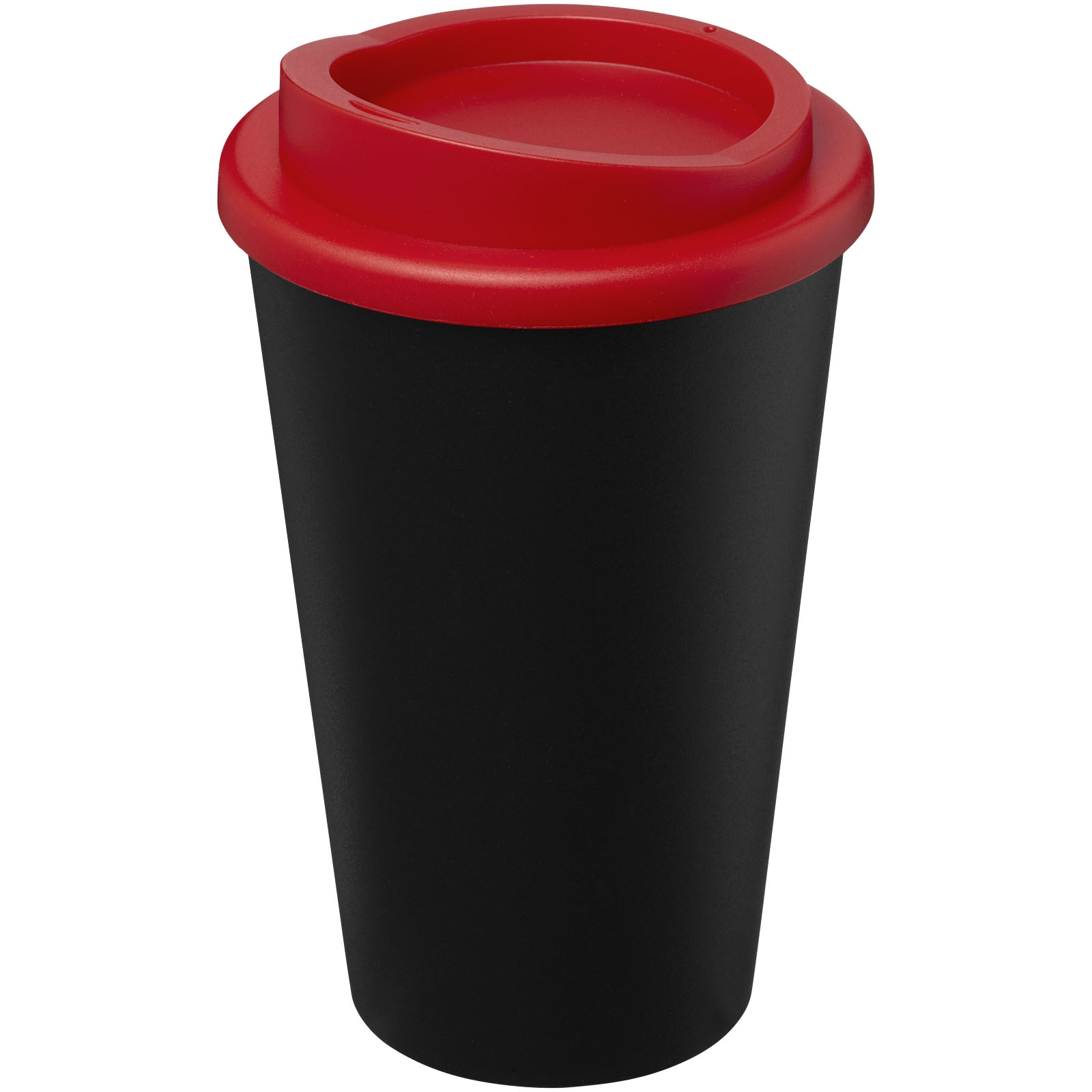 Americano® Eco 350 ml recycelter Becher schwarz, rot
