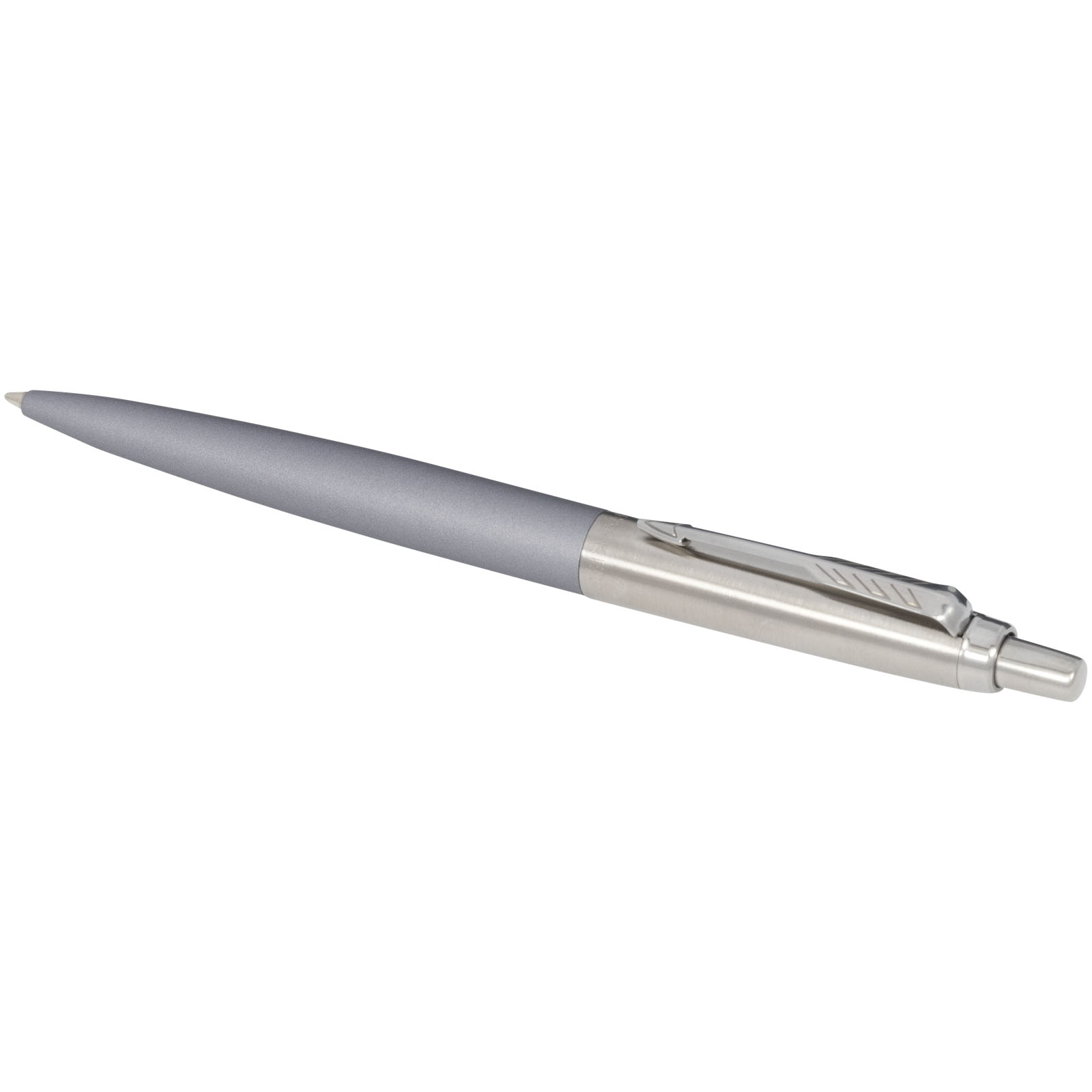 Parker Jotter XL matt mit Kugelschreiber mit Chromverzierung (blaue Mine) grau