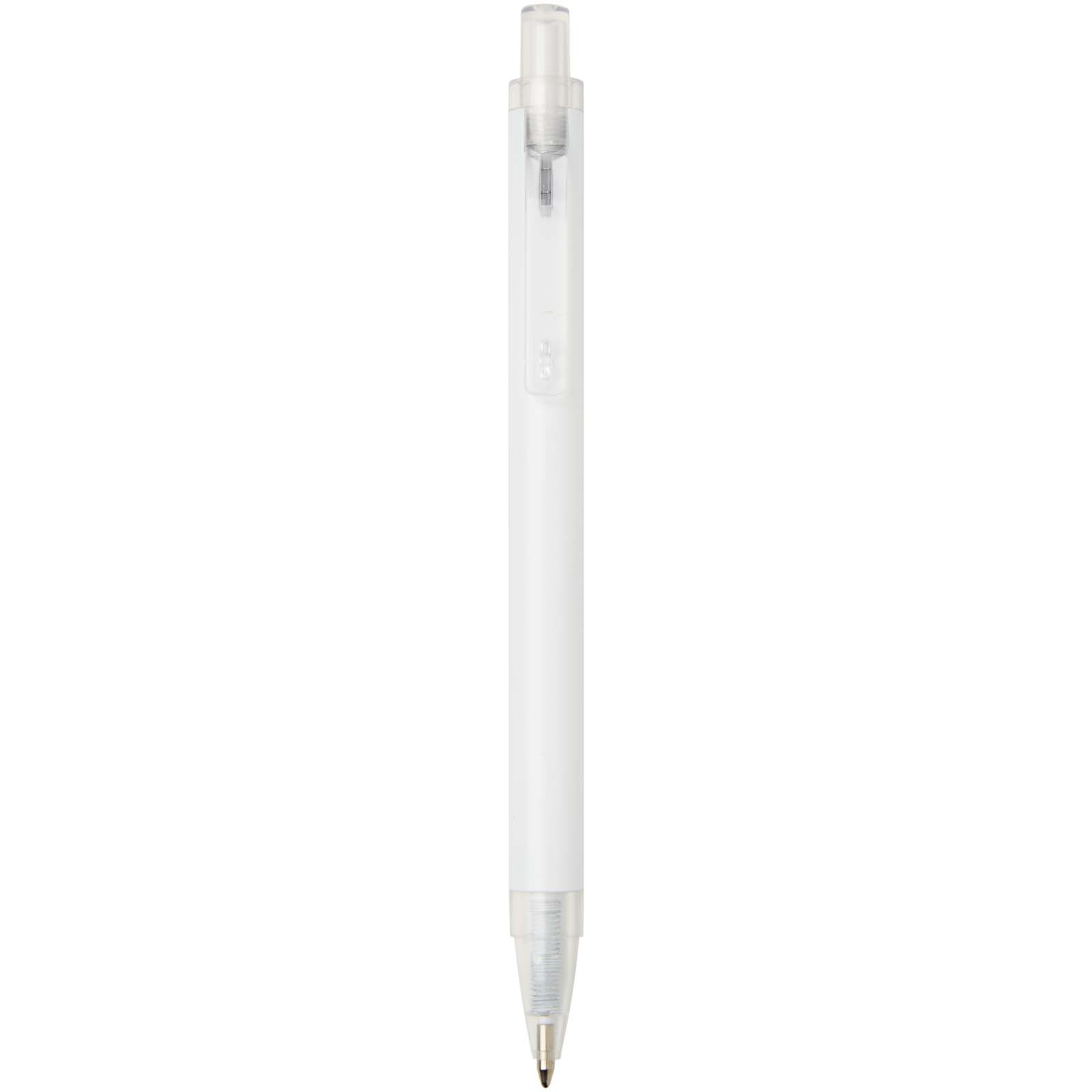 Spectrum Kugelschreiber aus recyceltem Aluminium blaue Tinte weiss