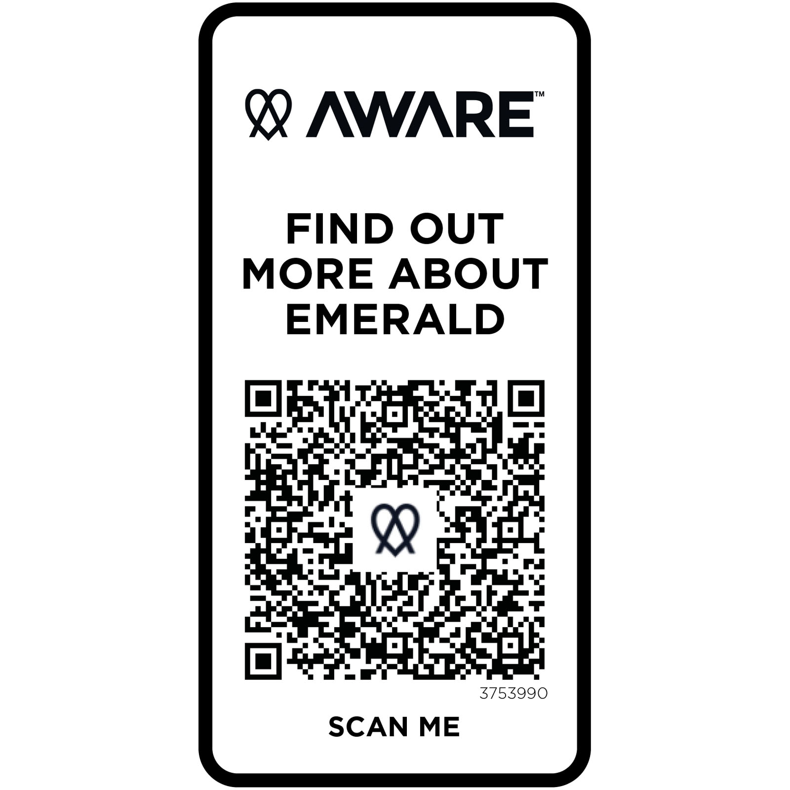 Emerald 200 g/m² Aware™ Polo Unisex aus recyceltem Material schwarz
