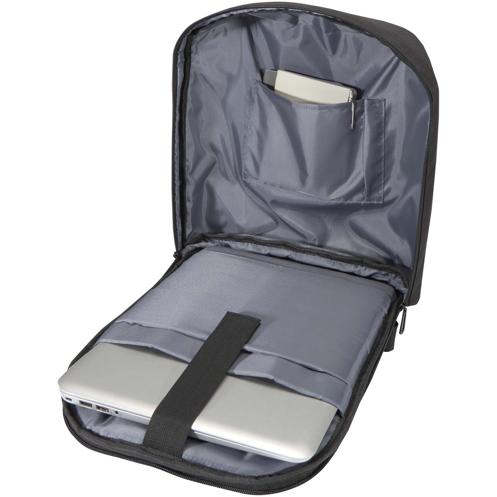 Luma 15" GRS Laptop-Rucksack aus recyceltem Material mit Diebstahlschutz 10L schwarz