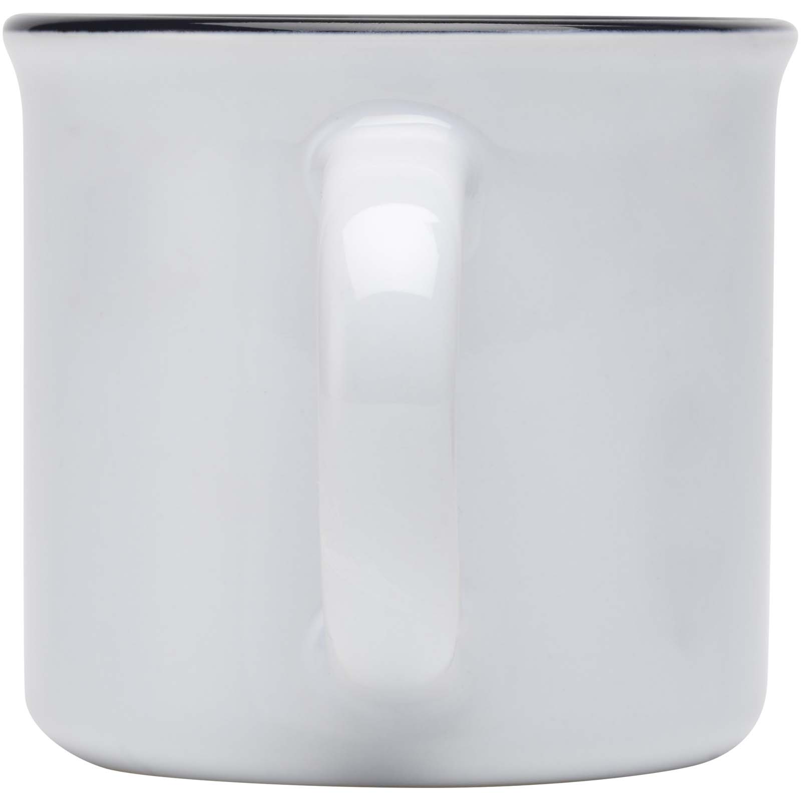 Bari Keramiktasse 240 ml mit glänzender Oberfläche weiss