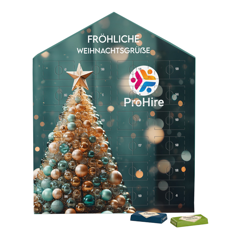 Täfelchen Adventskalender Haus, Sarotti Schokoladen-Täfelchen