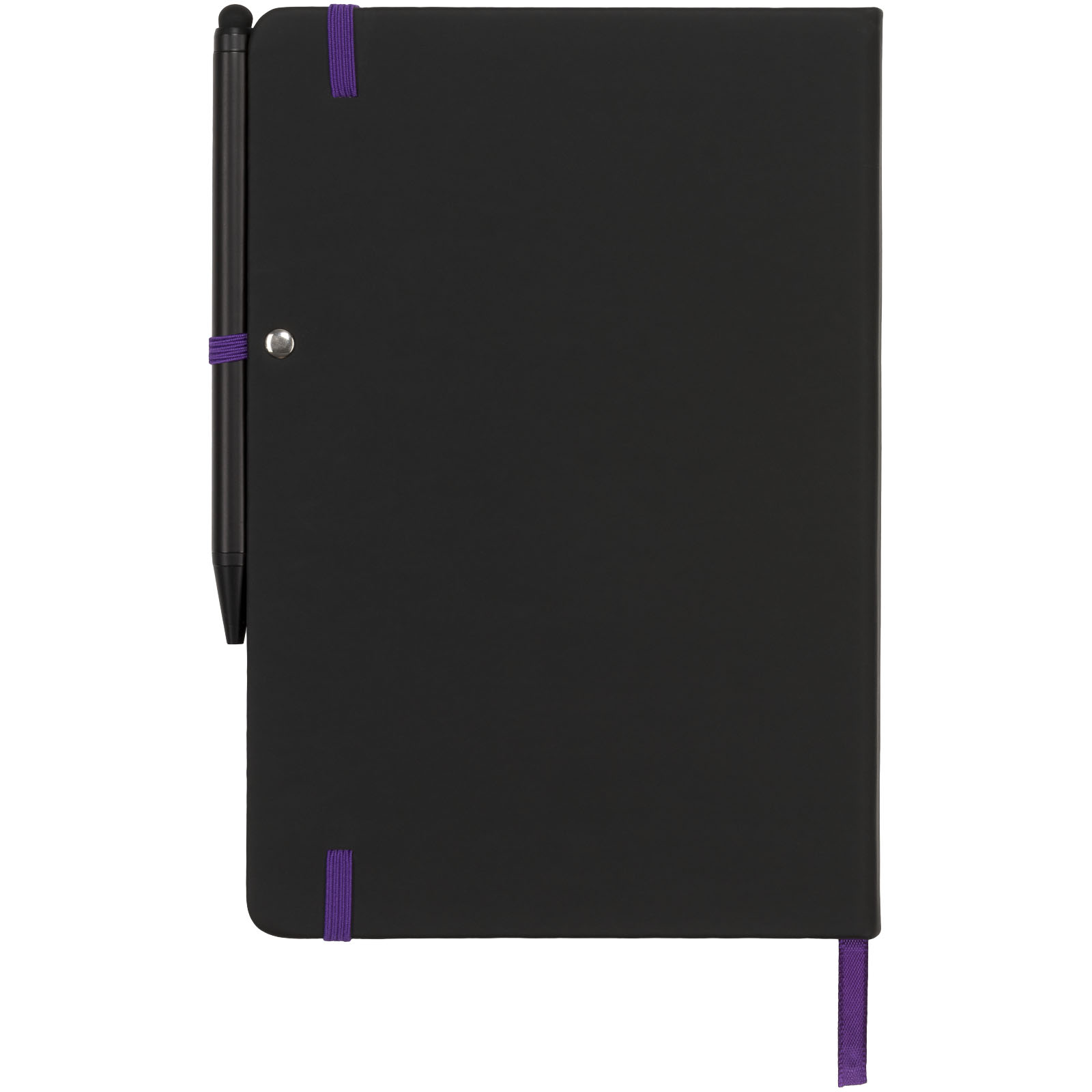 Noir Edge A5 Notizbuch mit farbigem Rand schwarz, lila