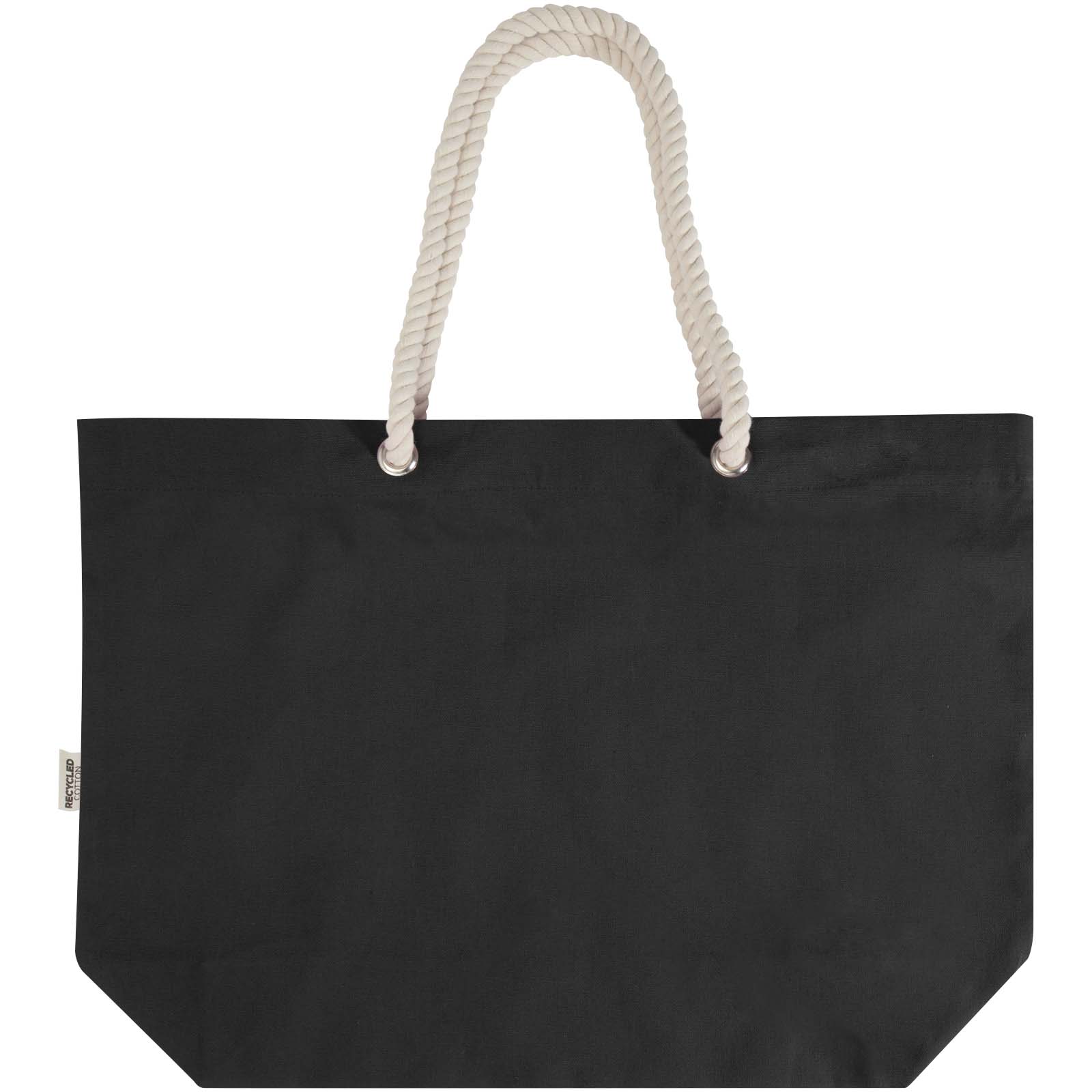 Florida 270 g/m² Strandtragetasche aus recyceltem GRS-Material schwarz, schwarz