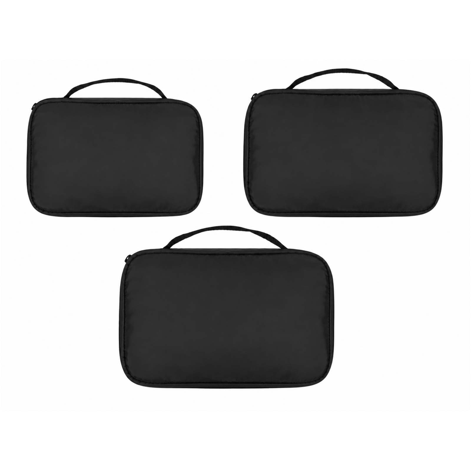 Jet GRS recycelte Packwürfel – 3er-Set schwarz