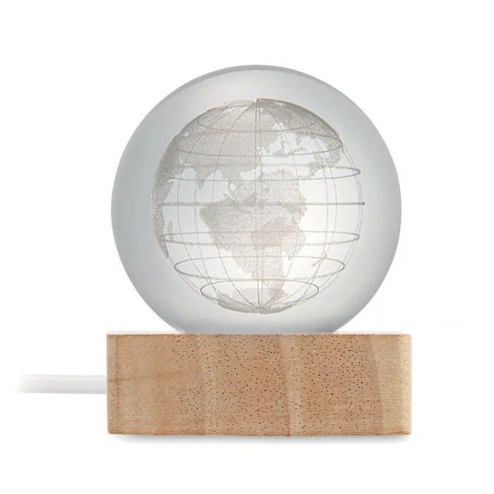 LED-Glaskugel Globus