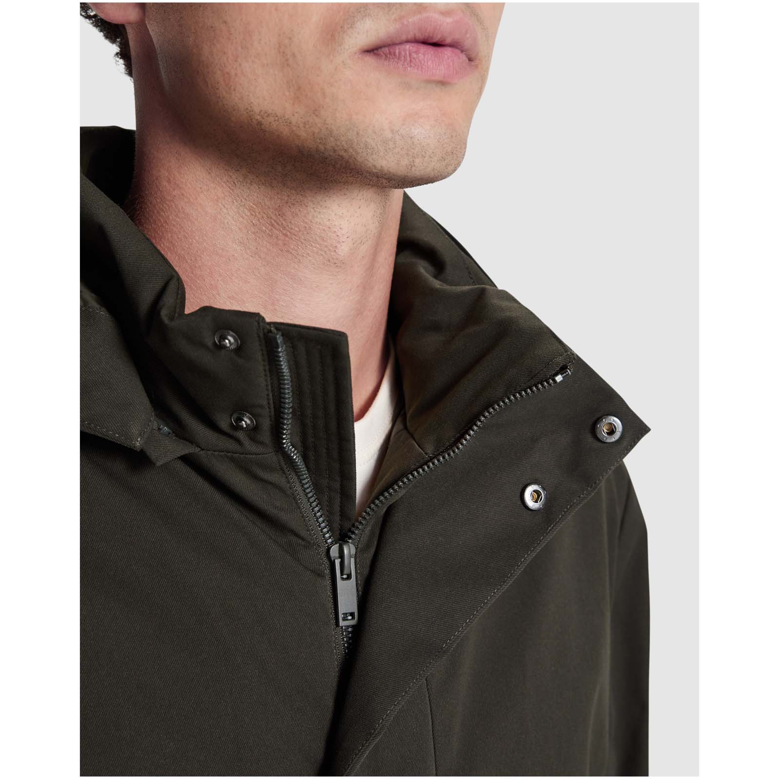Dome wattierte Parka-Jacke Unisex Rauchgrün
