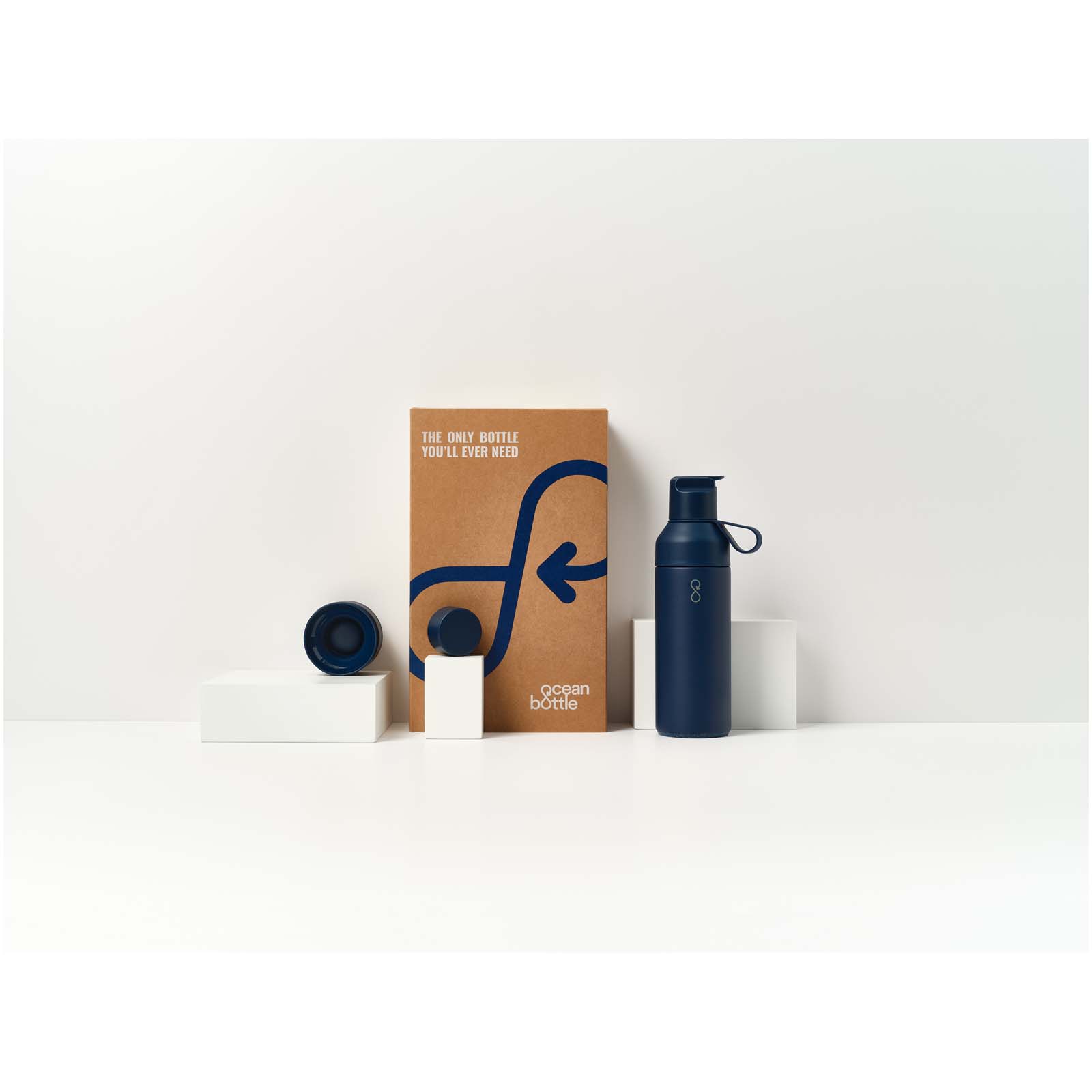 Ocean Bottle 500 ml 3 in 1 Set Ozeanblau