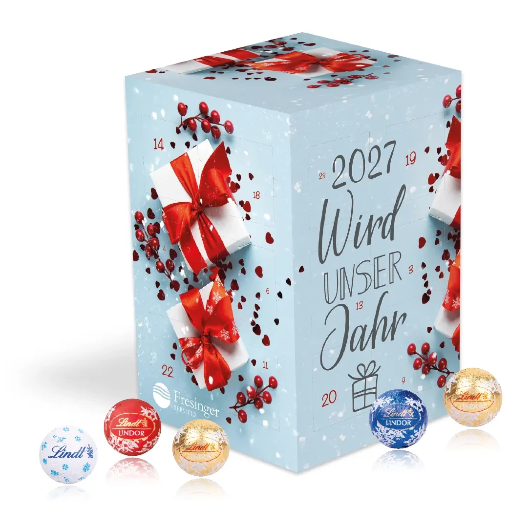 Adventskalender Cube "XL" mit Lindt Schokolade