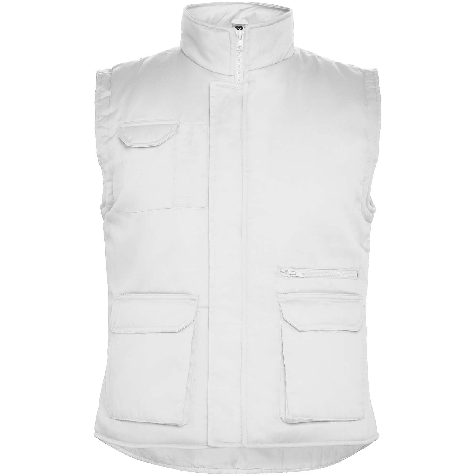 Almanzor Vielseitige Thermo Arbeitsweste mit hohem Kragen weiss