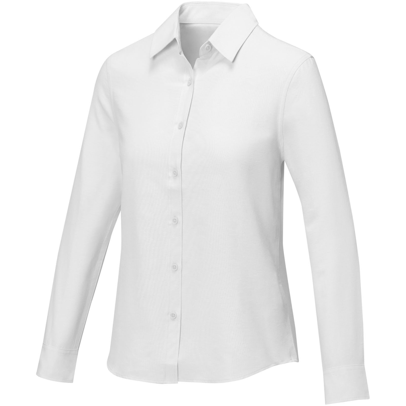 Pollux 130 g/m² Damenbluse mit langen Ärmeln weiss