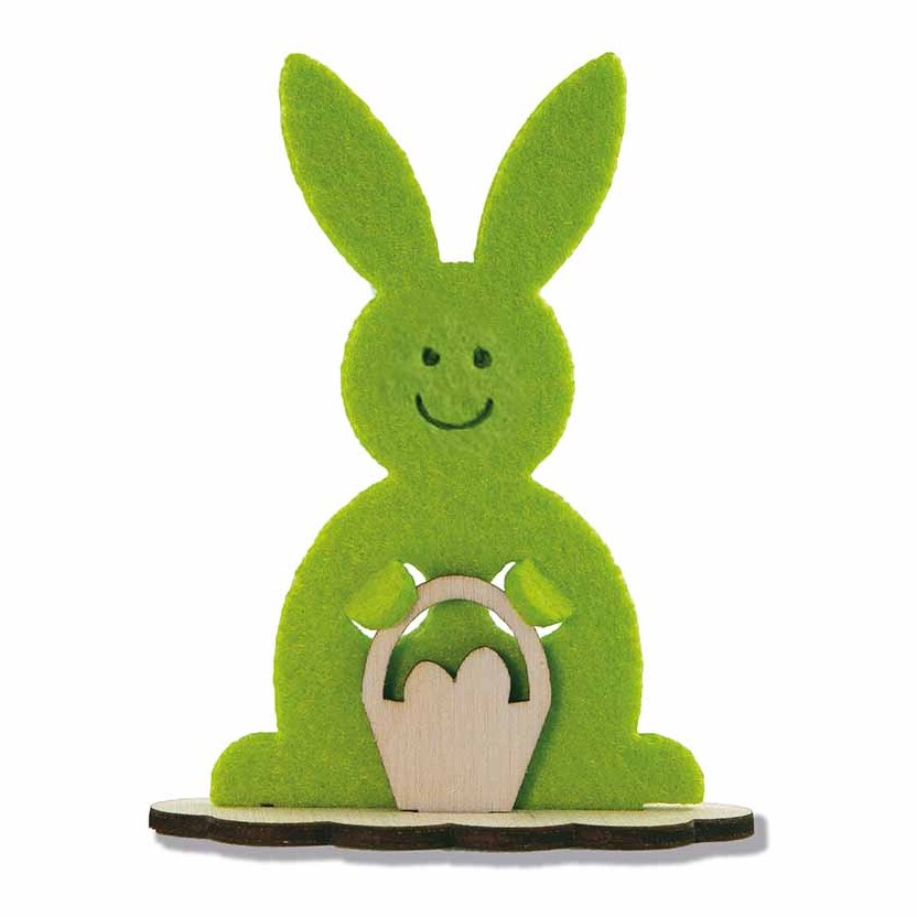 Steckfigur Hase in Werbekarte