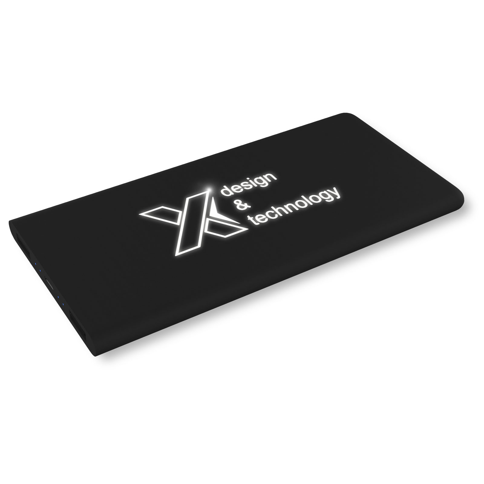 SCX.design P15 5000 mAh Powerbank mit Leuchtlogo schwarz