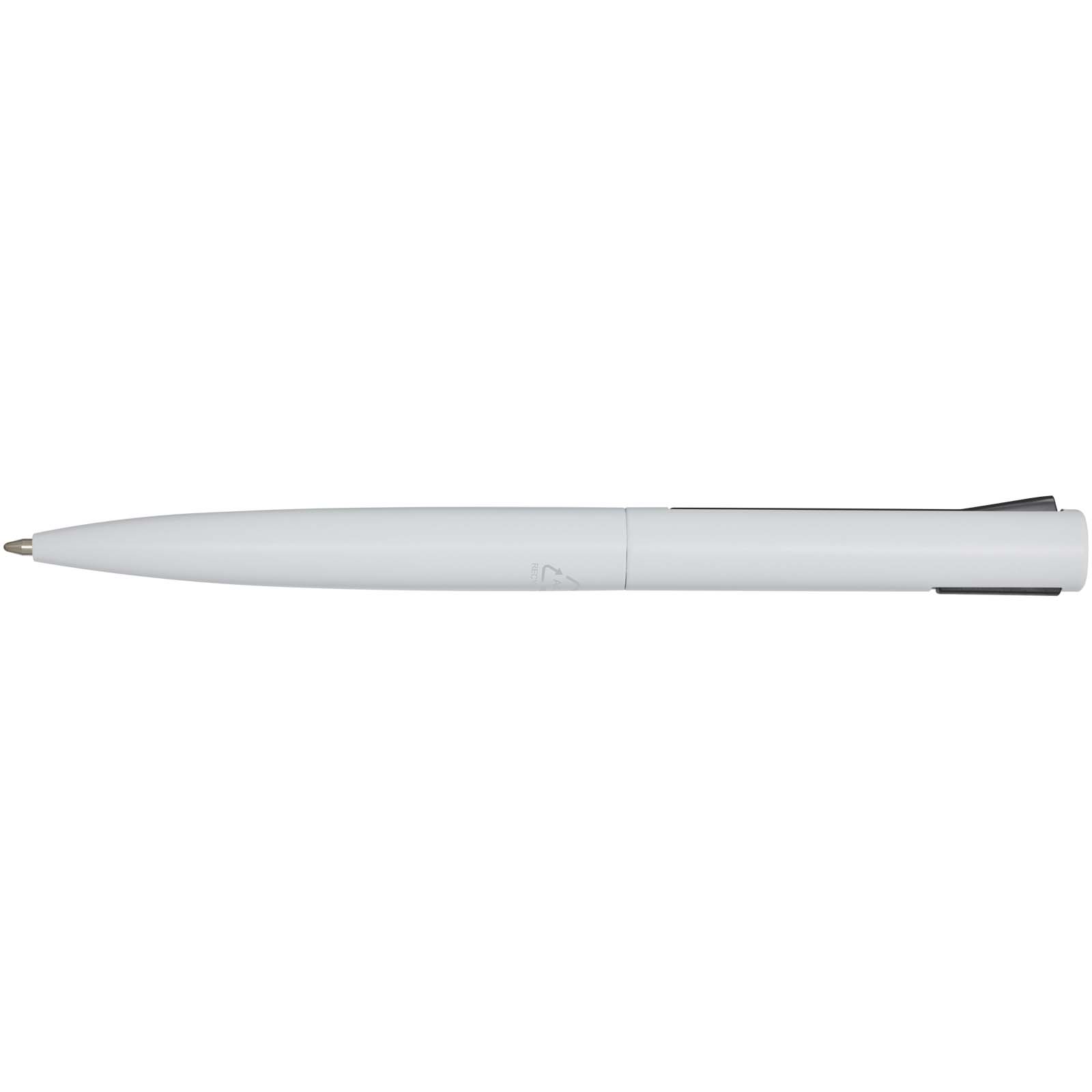 Clast A4 Klemmbrett mit Magnetverschluss und RCS recyceltem Kugelschreiber (schwarze Mine) weiss