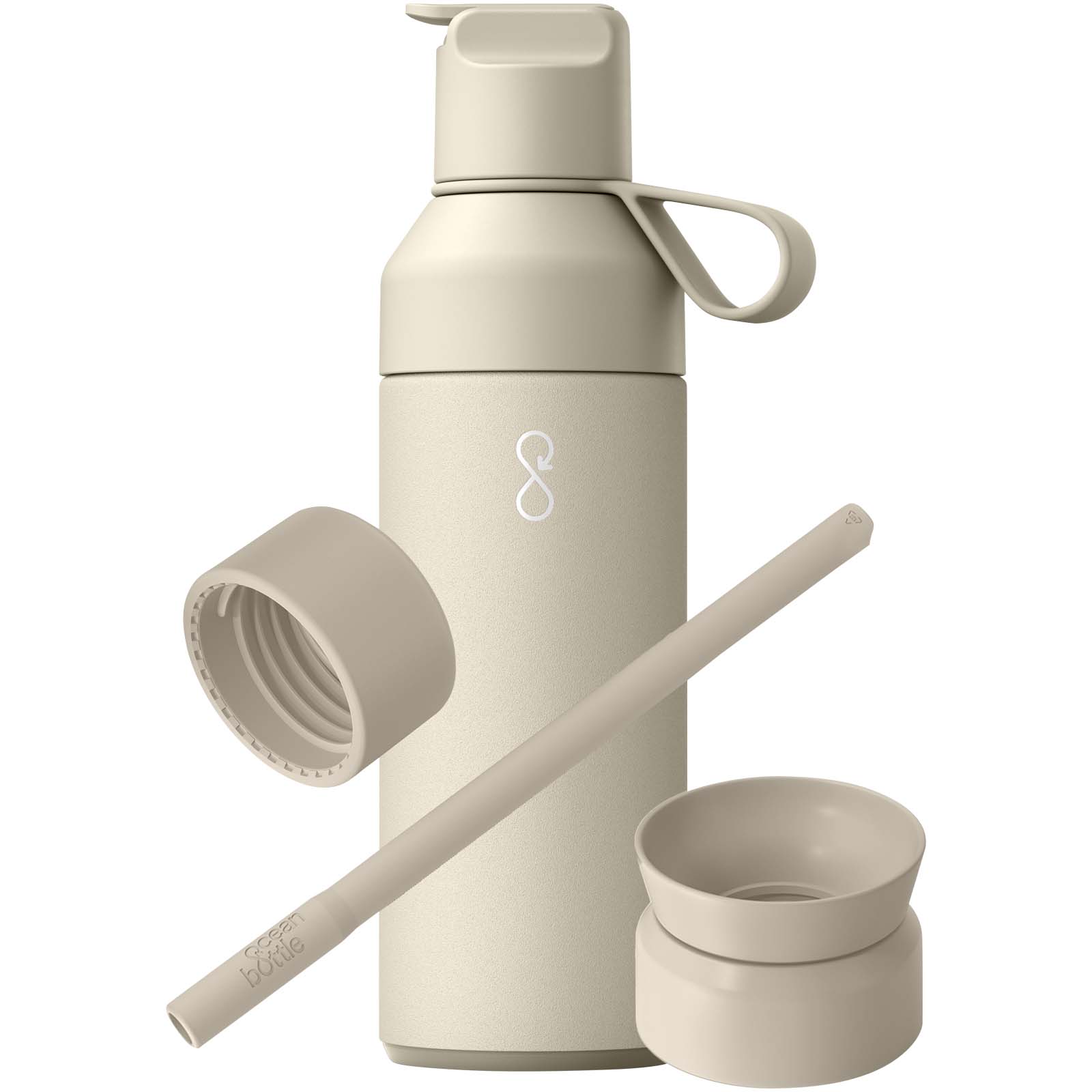Ocean Bottle 500 ml 3 in 1 Set sandstone