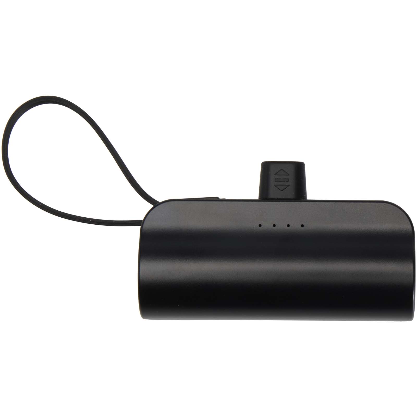 Alnair 10 W 5000 mAh Typ C Powerbank aus recyceltem Kunststoff mit integriertem Klappständer und 2 in 1 Kabel schwarz