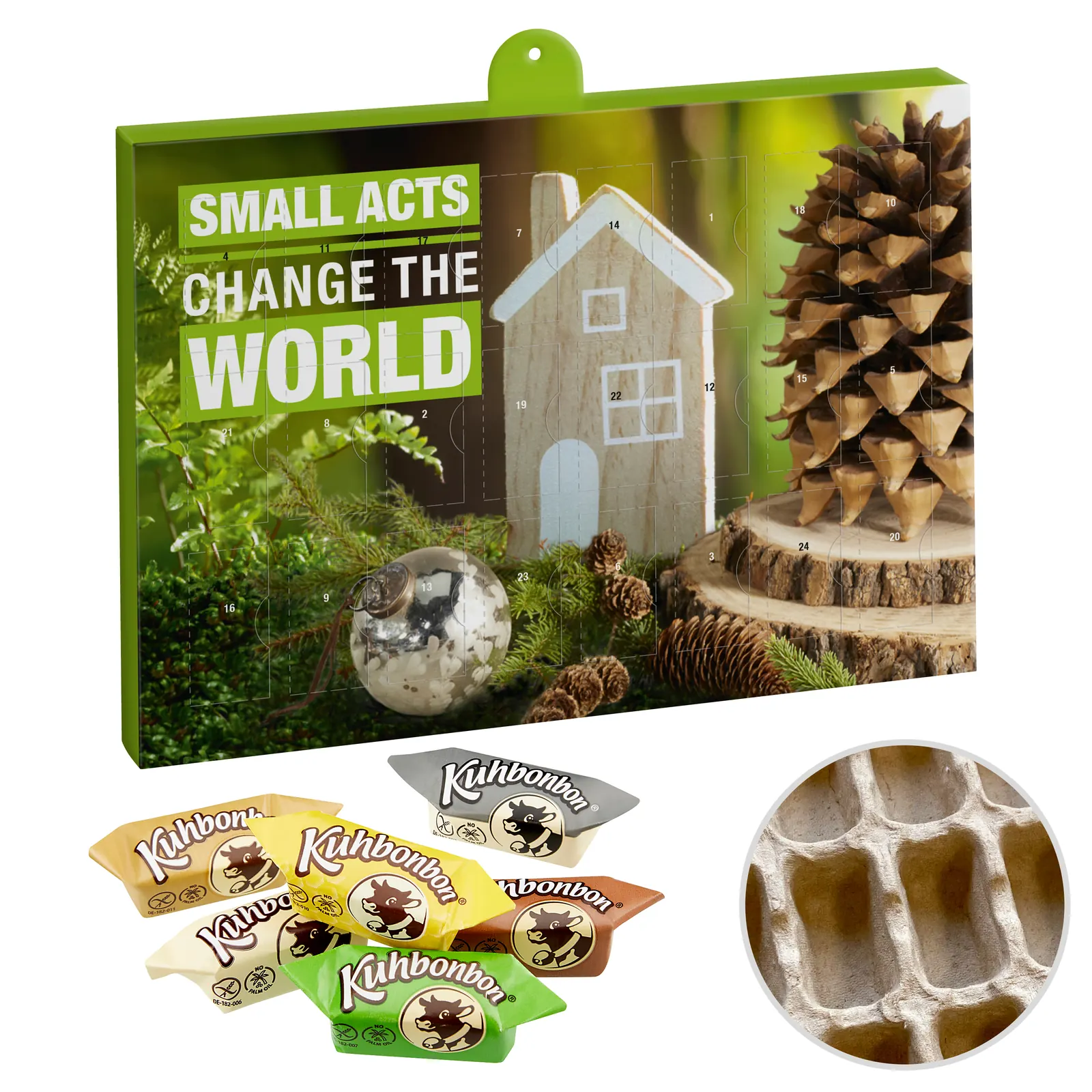 Premium Marken-Adventskalender PAPIER mit Kuhbonbons®