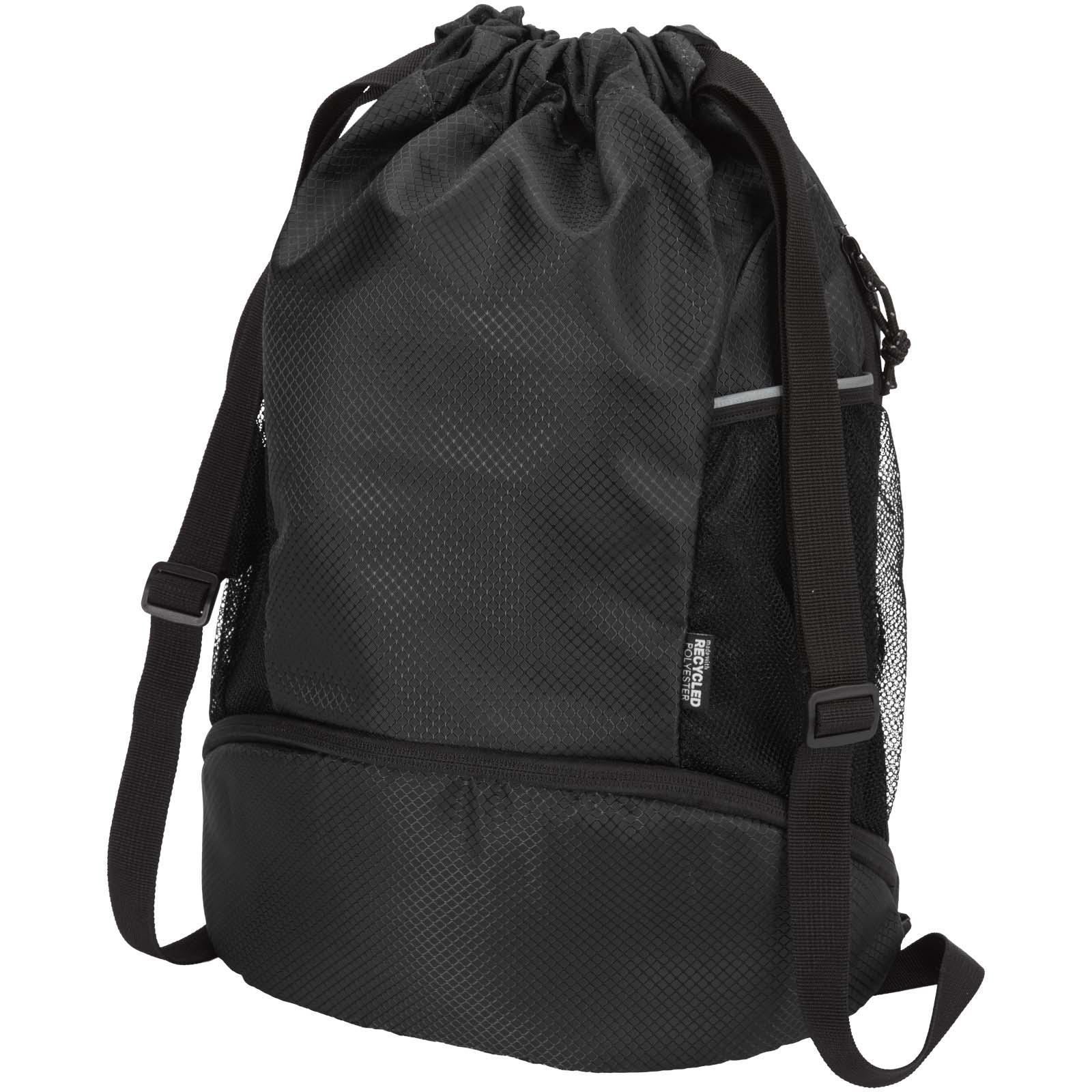 Varyon GRS-recycelter Sportbeutel mit Bodenfach 18 L schwarz
