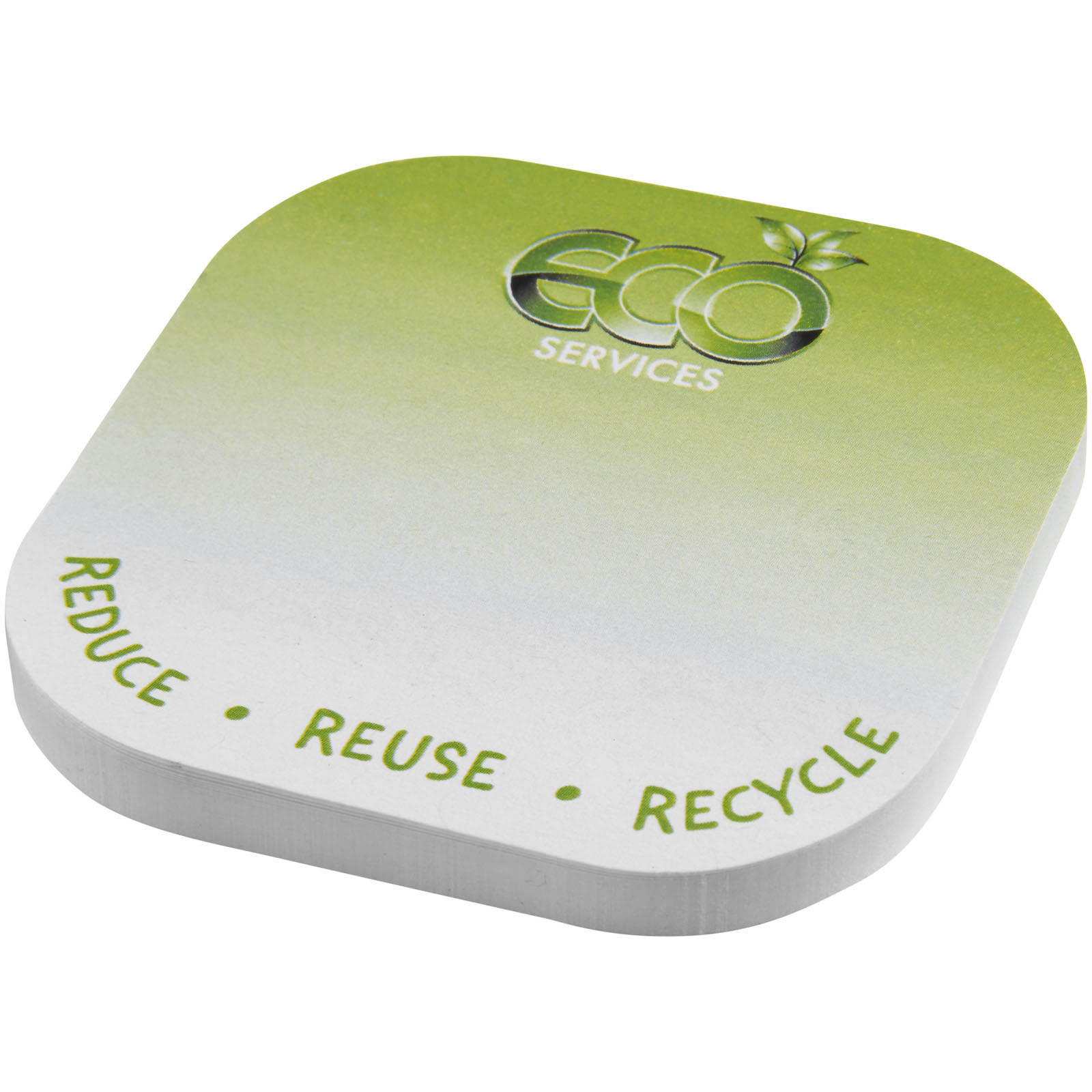 Sticky-Mate® recycelte Haftnotizen mit runden Ecken weiss