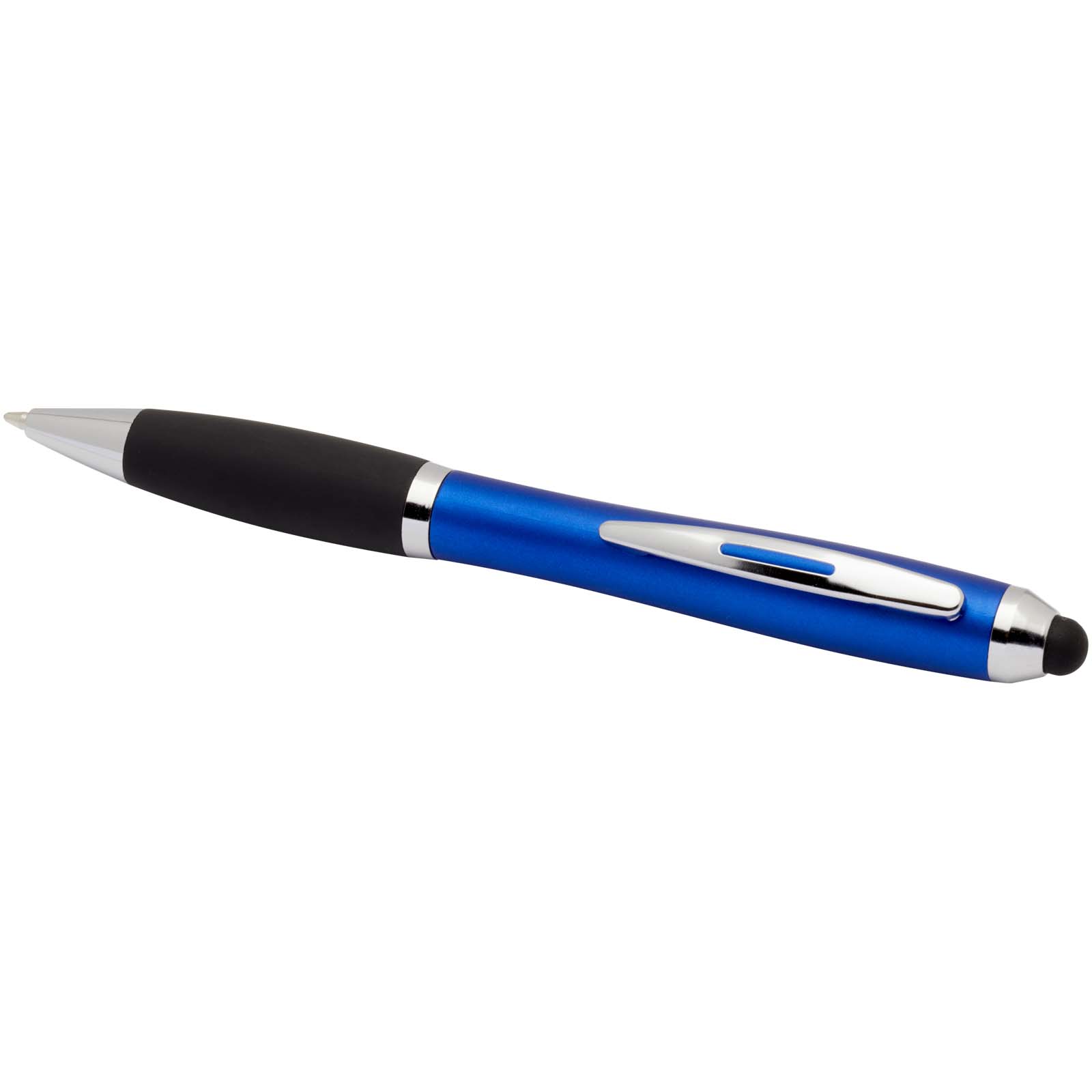 Nash RCS Stylus Kugelschreiber aus recyceltem Kunststoff mit farbigem Schaft und schwarzem Griff (schwarze Tinte) royalblau