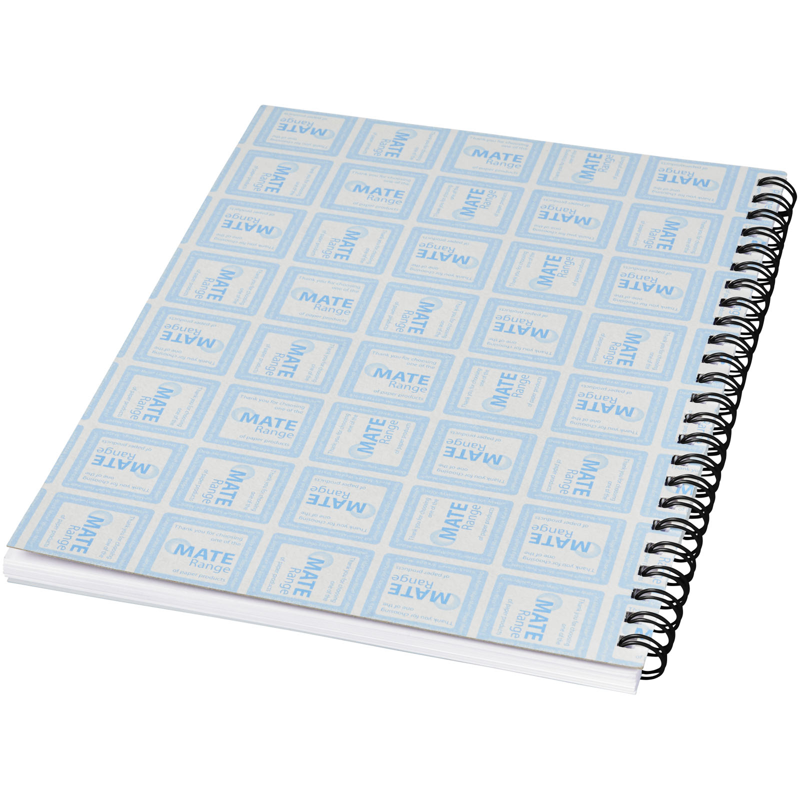 Desk-Mate® A5 Notizbuch mit Kunststoff Cover und Spiralbindung weiss, schwarz