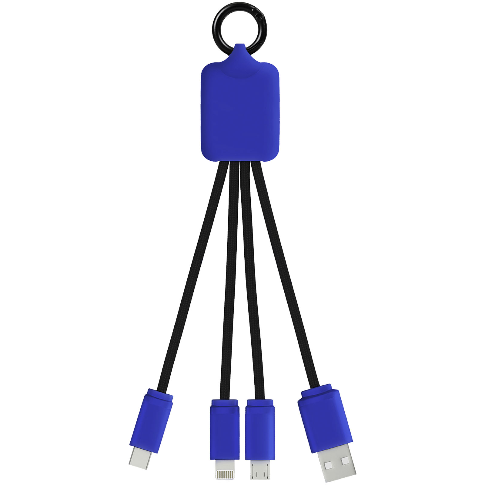 SCX.design C15 Quatro Ladekabel mit Leuchtlogo reflexblau, schwarz