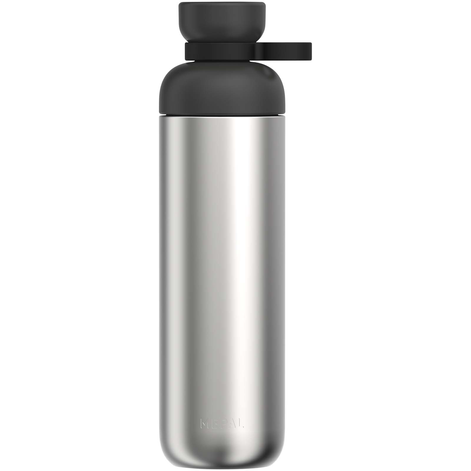 Mepal Vita 900 ml Trinkflasche aus recyceltem Edelstahl (Kohlensäure geeignet) schwarz