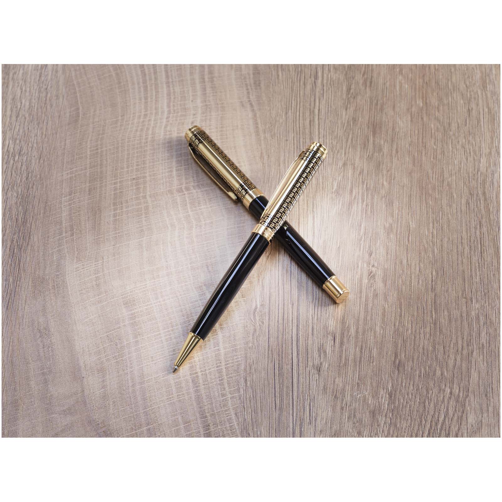 Legato Kugelschreiber und Tintenroller Set (blaue Mine) gold