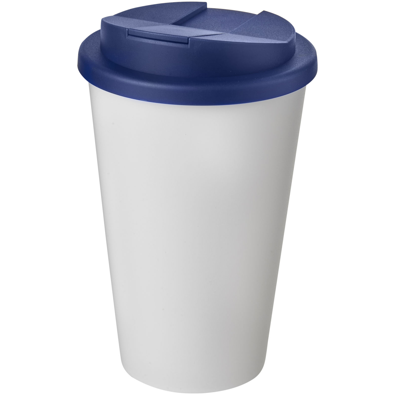 Americano® 350 ml Isolierbecher mit auslaufsicherem Schraubverschluss weiss, blau