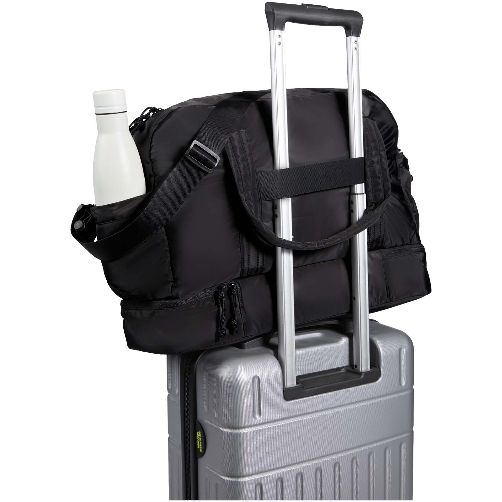 Puffer GRS recycelte Reisetasche mit isoliertem Boden 30L schwarz