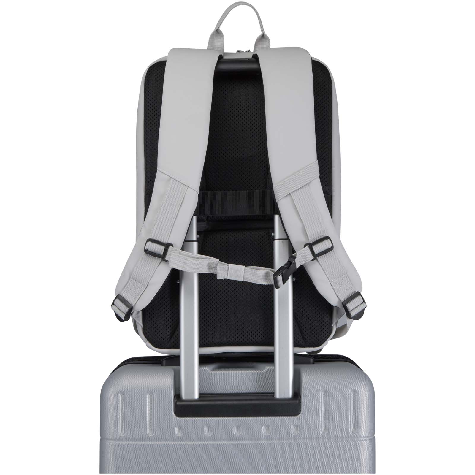 SMART 15" GRS Laptop-Rucksack aus recyceltem Material, 18 l hellgrau