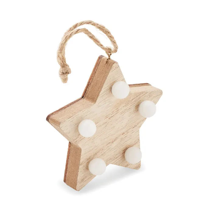 Anhänger aus Holz mit LED