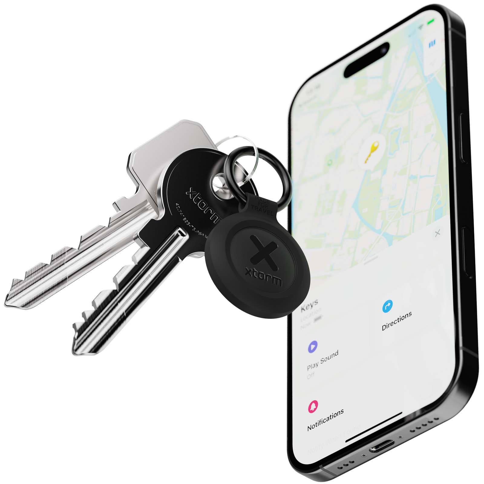 Xtorm XTAG2GA wasserfeste Reise-Smart-Tags, 3er Set kohle