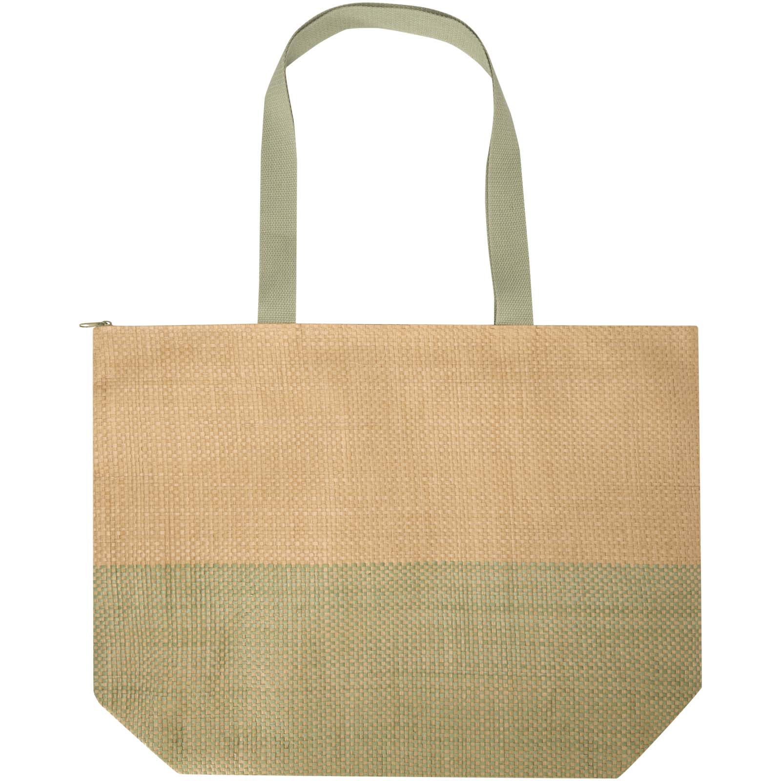 Rhythm große Strohpapier Tragetasche mit Reißverschluss, 21 l heather grün