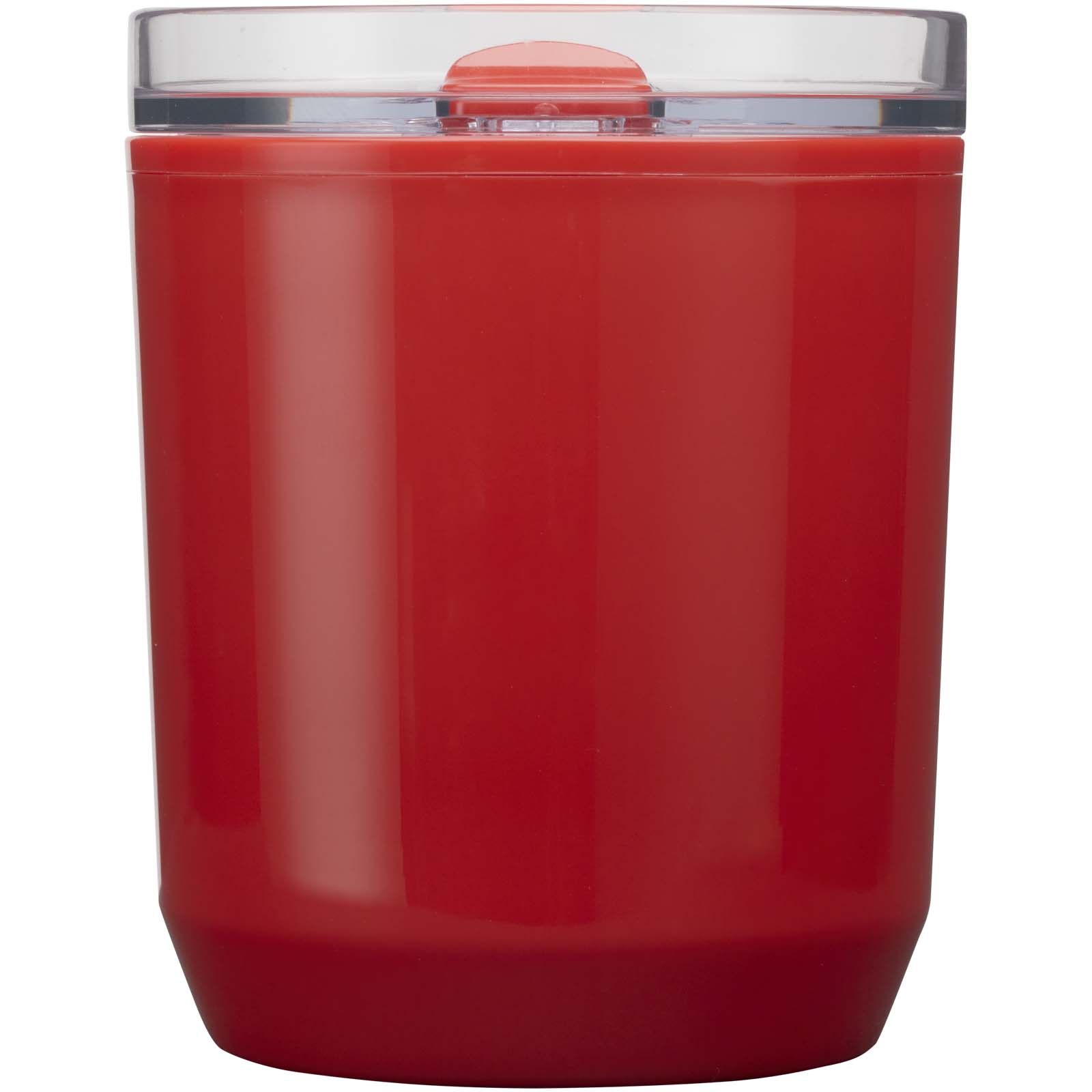 Hudson 180 ml doppelwandiger Becher aus recyceltem Kunststoff rot