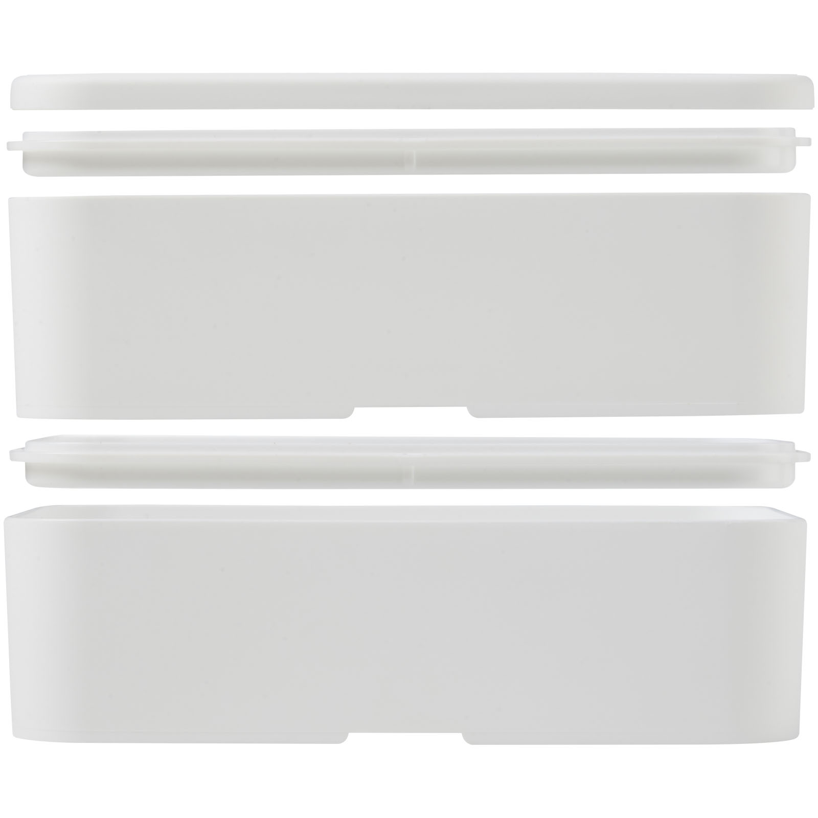 MIYO Doppel-Lunchbox weiss, weiss, kieselgrau
